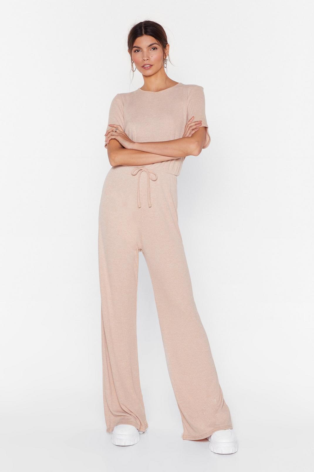 What's Love Got to Do With Rib Wide-Leg Jumpsuit image number 1