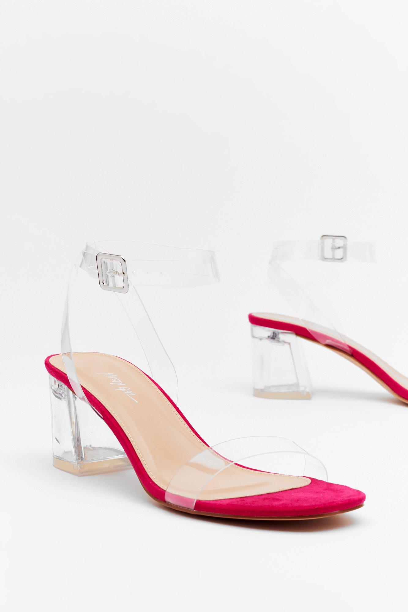 Nasty gal let's be best sale clear heel