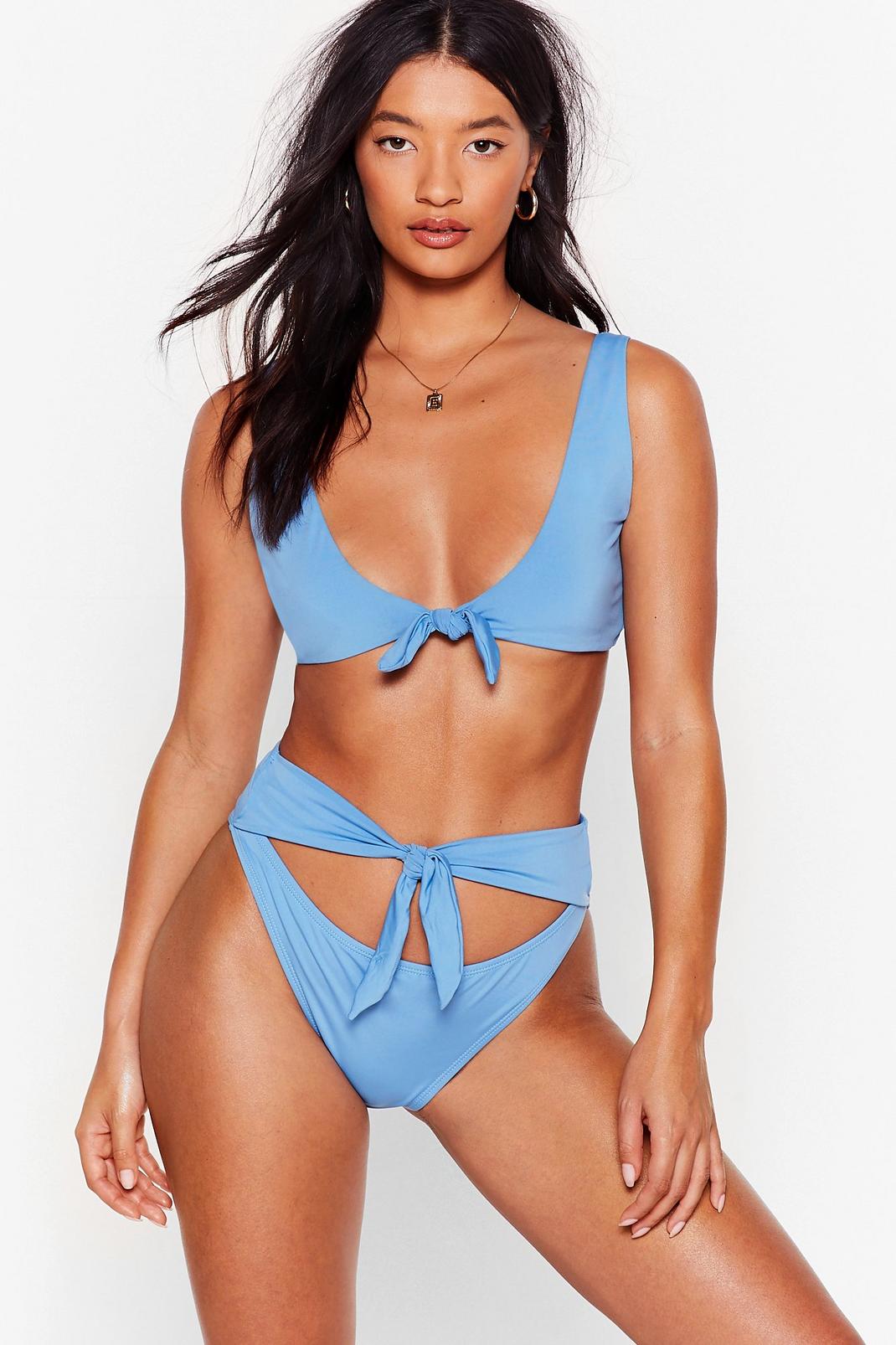 Seriously Hot Tie Strappy Bikini Set  image number 1