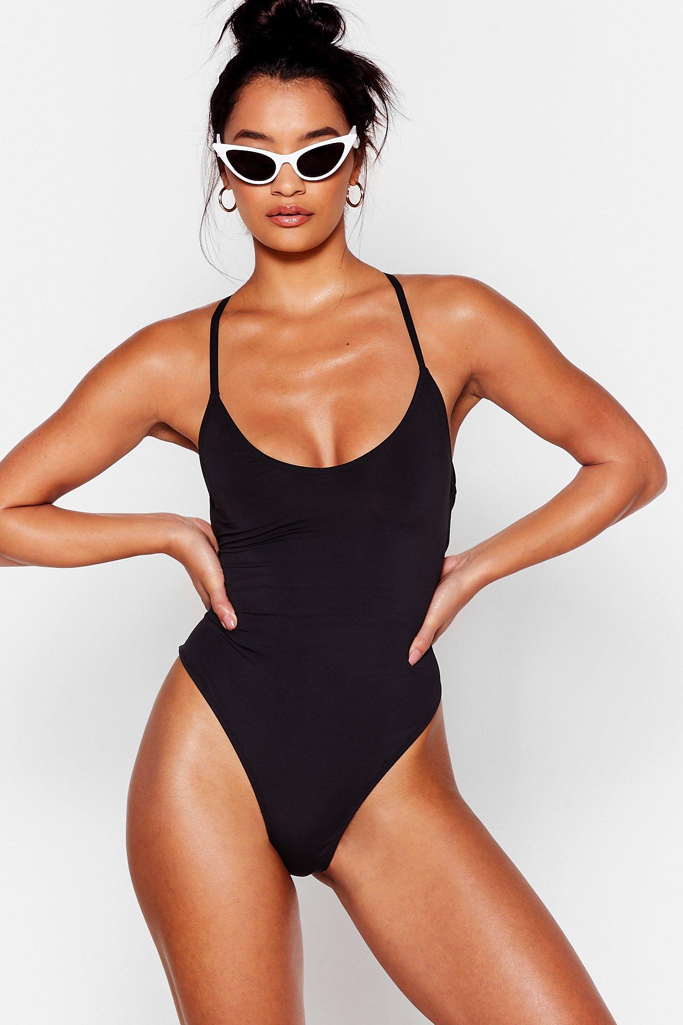 High leg swimming costume online