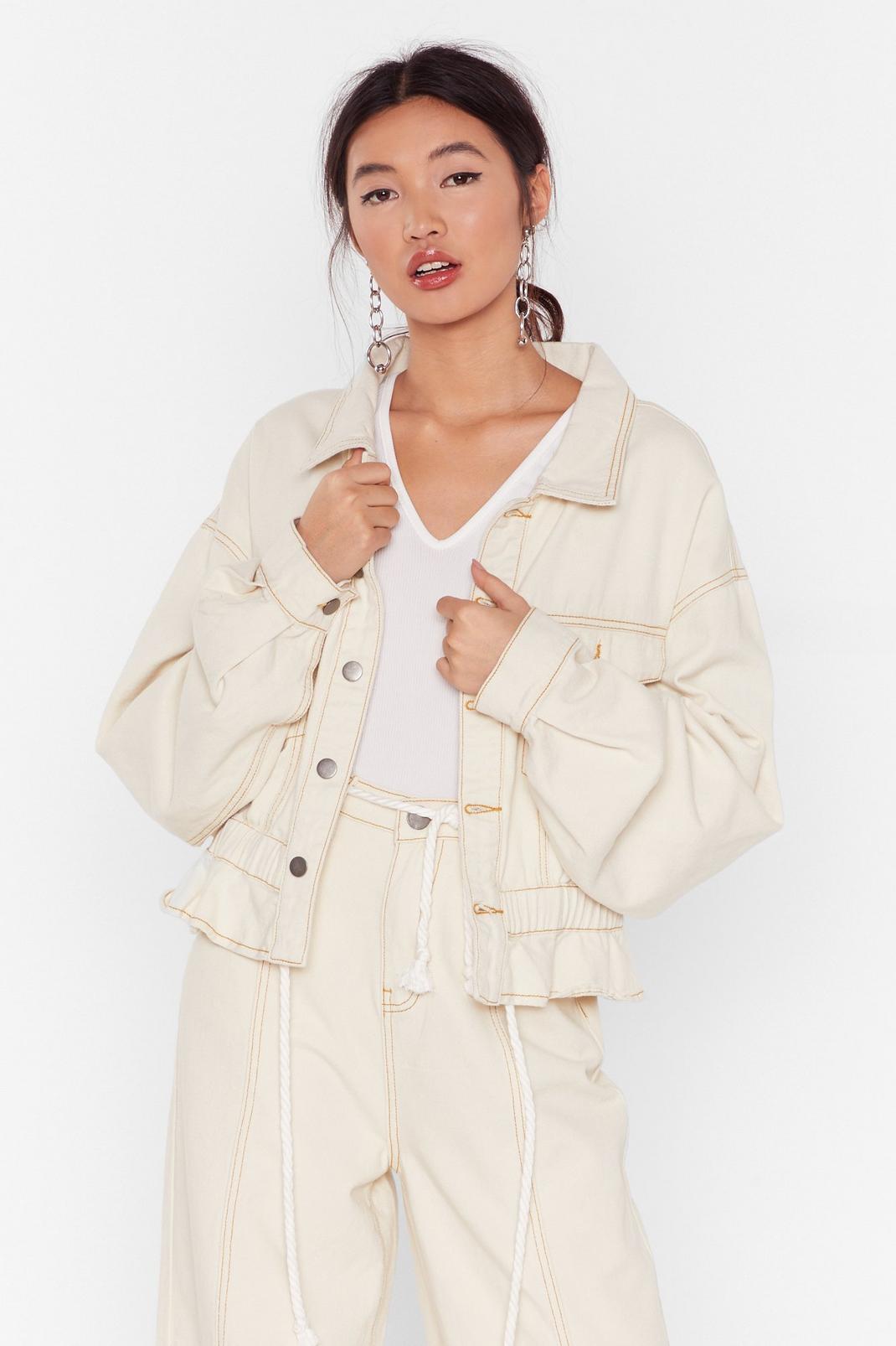 Pull Some Strings Button-Down Denim Jacket | Nasty Gal