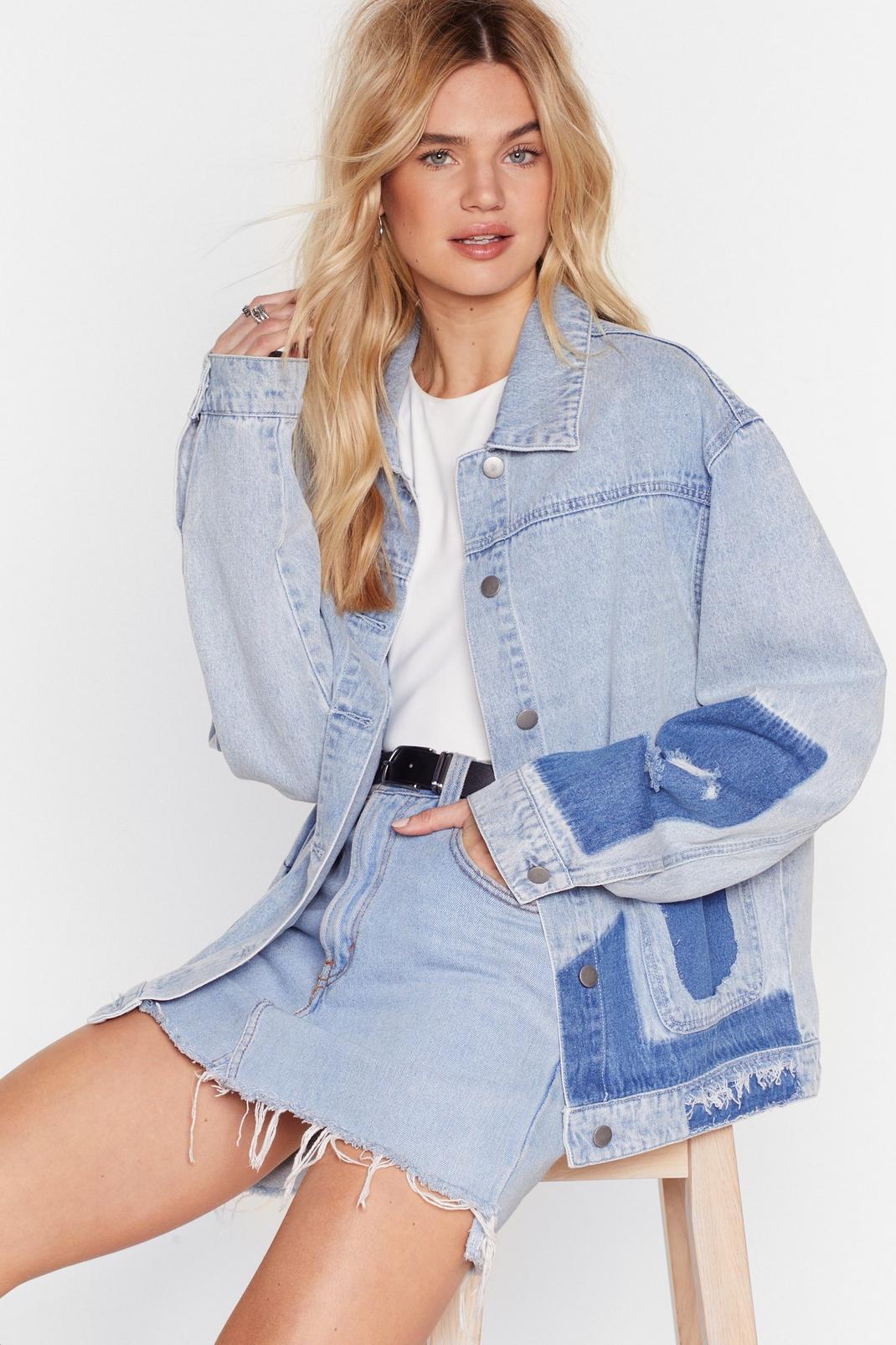 What's the Patch Distressed Denim Jacket image number 1