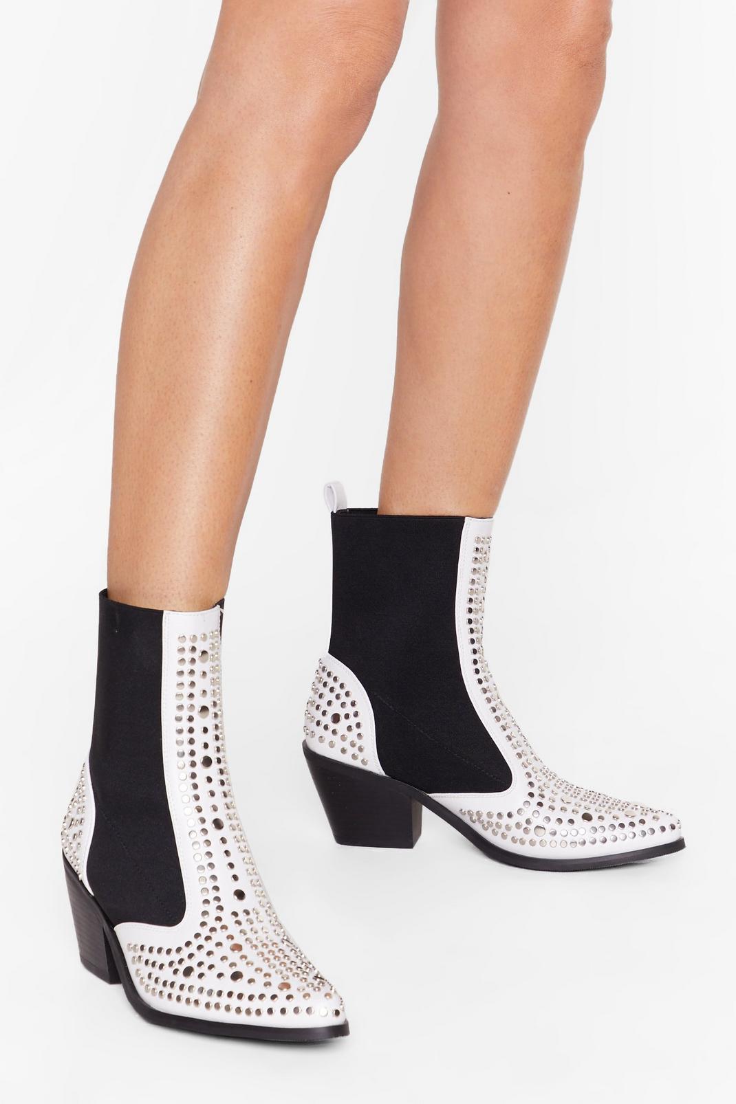 One Point Perspective Studded Chelsea Boots image number 1