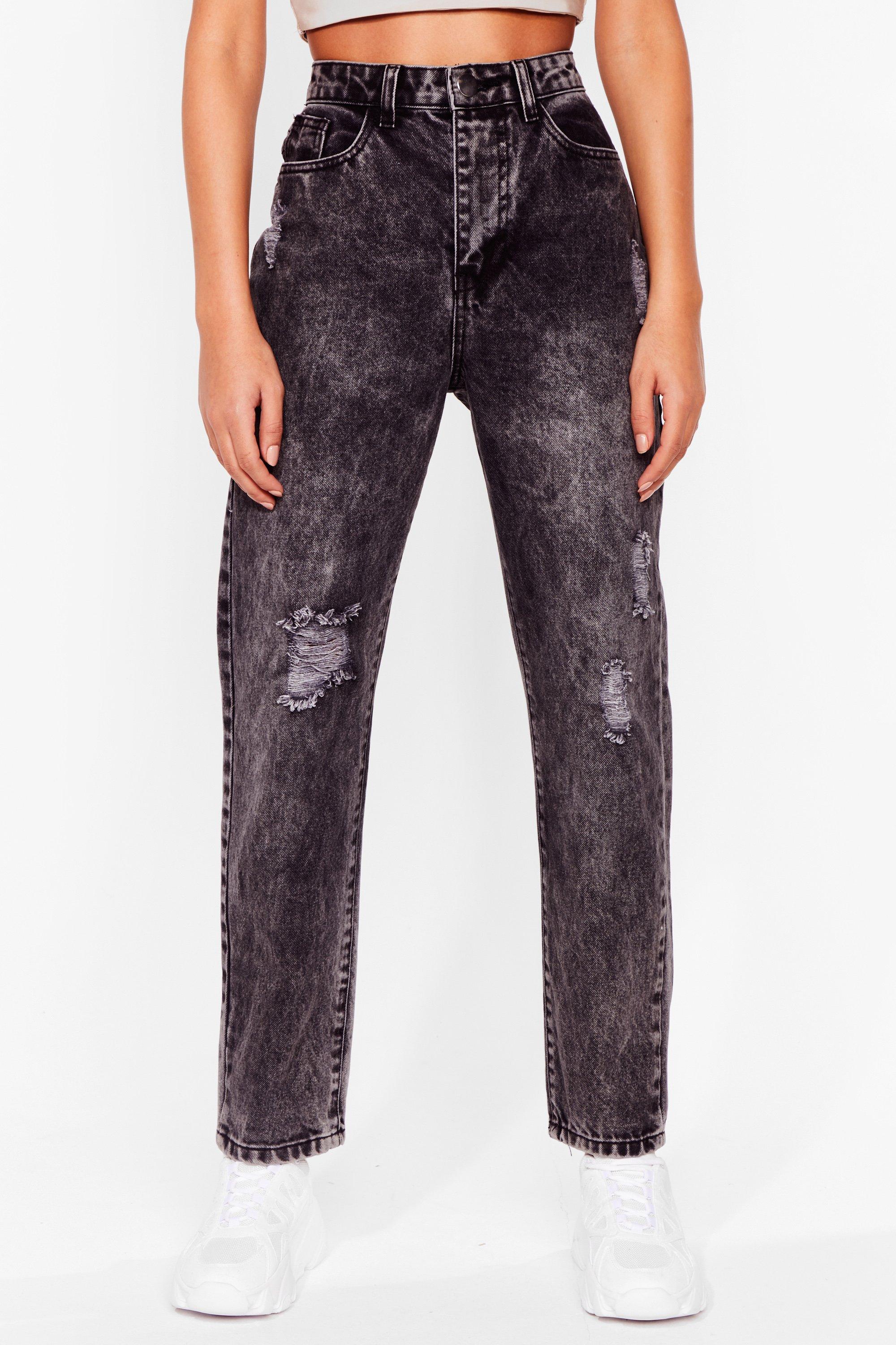 nasty gal ripped mom jeans