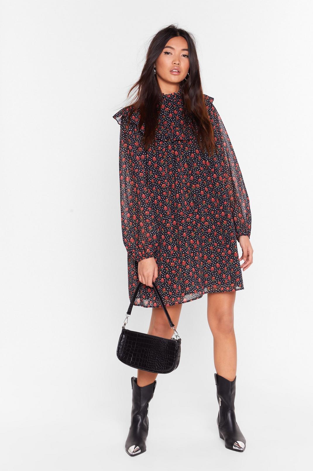 Smock to the System Floral Mini Dress image number 1