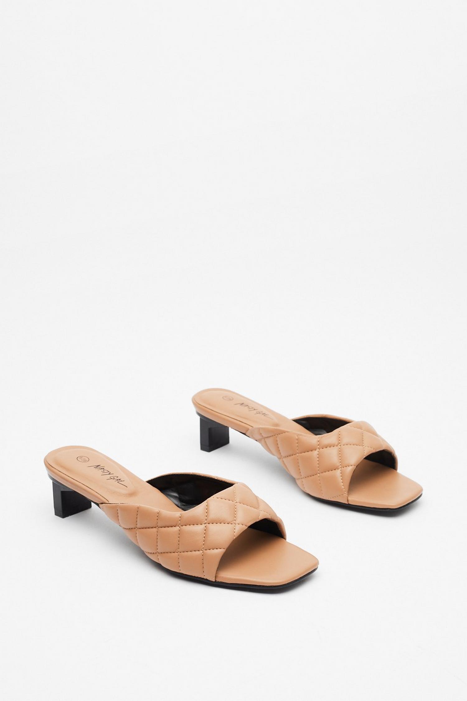 quilted mules nude