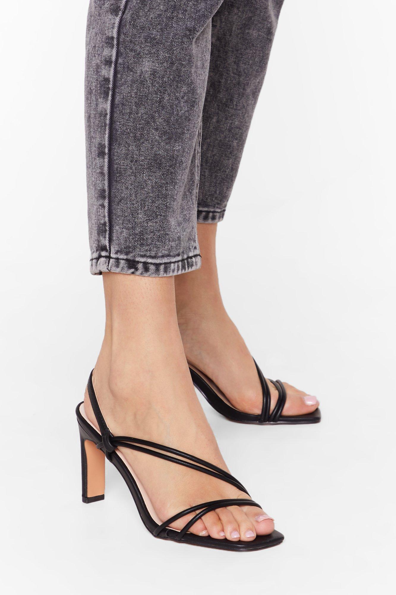 Strappy Go Lucky Faux Leather Slingback 