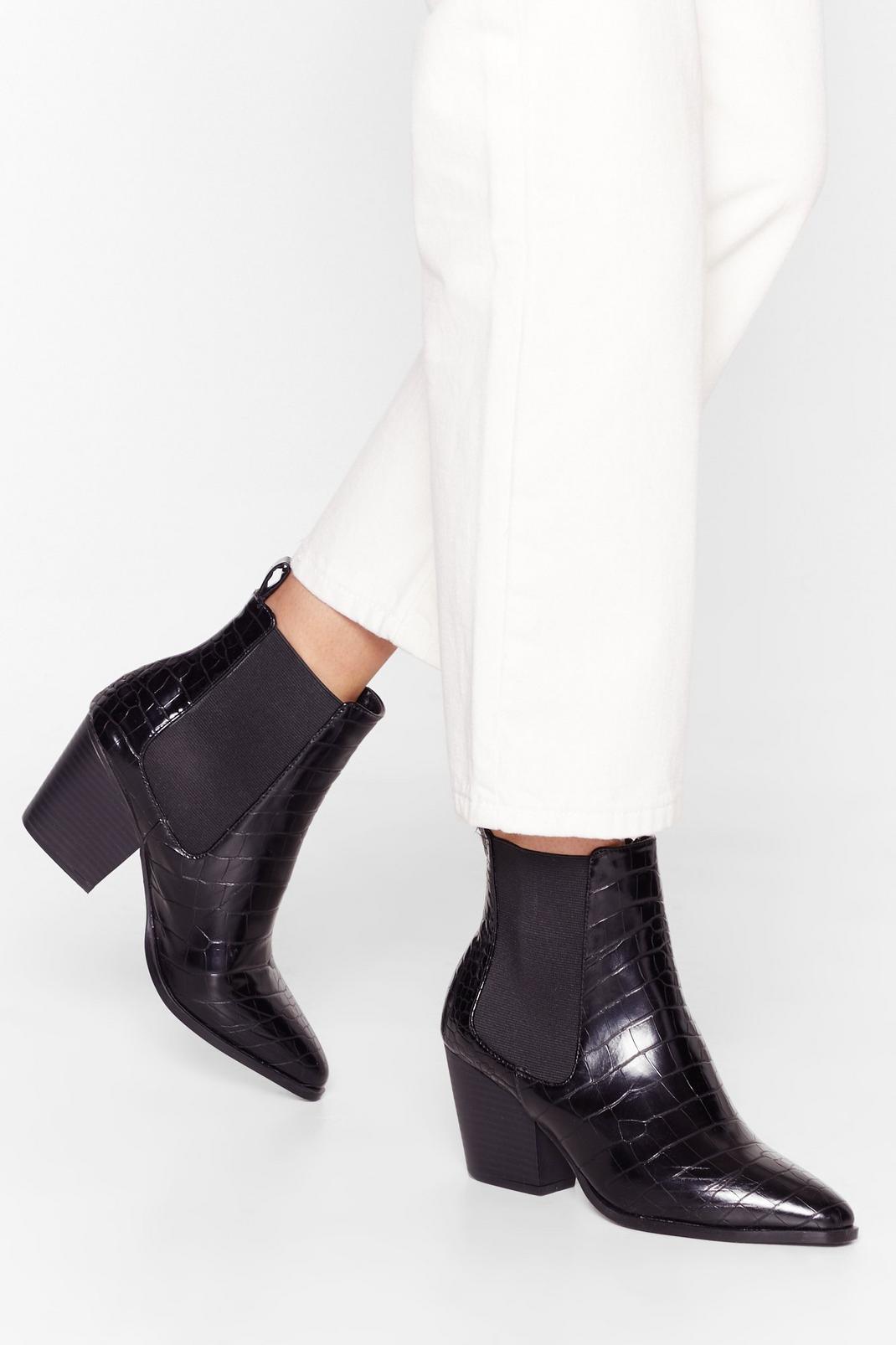 It's Croc Over Faux Leather Chelsea Boots image number 1