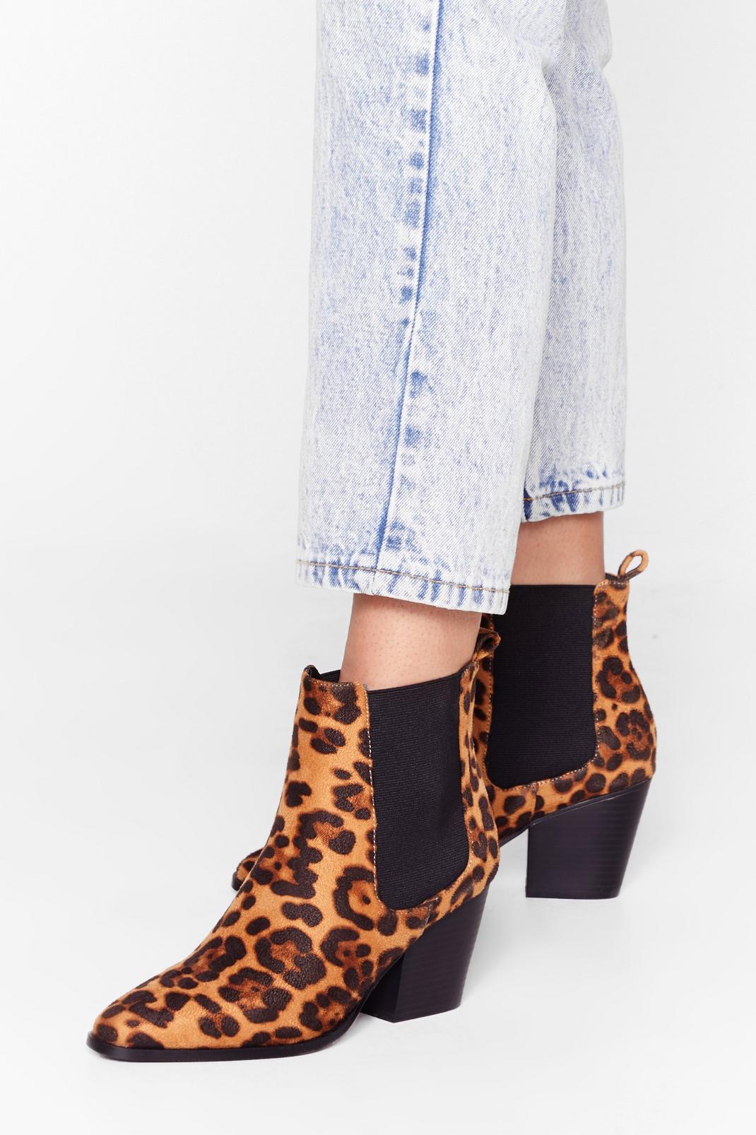 That's Meow We Do It Leopard Chelsea Boots image number 1
