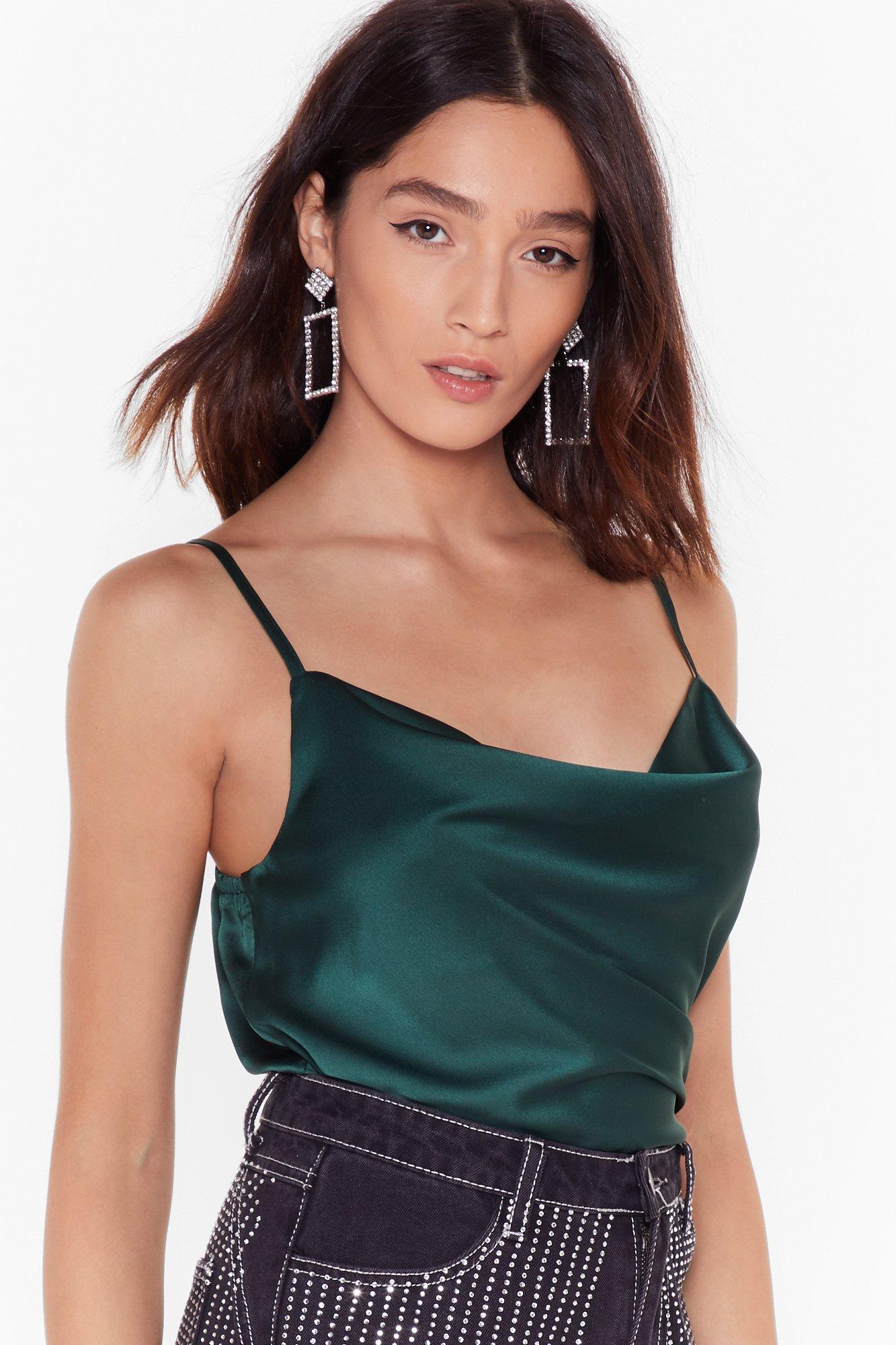 Kelly Satin Cowl Neck Cami – Pineapple Lain Boutique