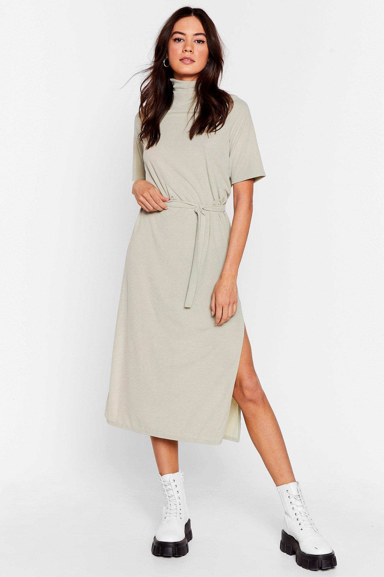 tee bt belted midi dress