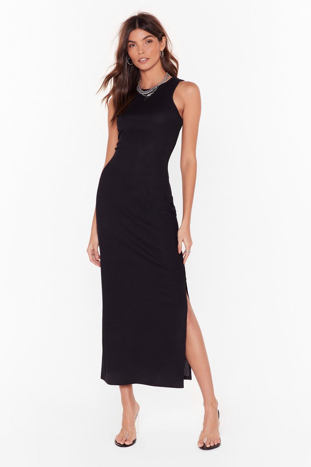 Racerback You There Slit Midi Dress image number 1