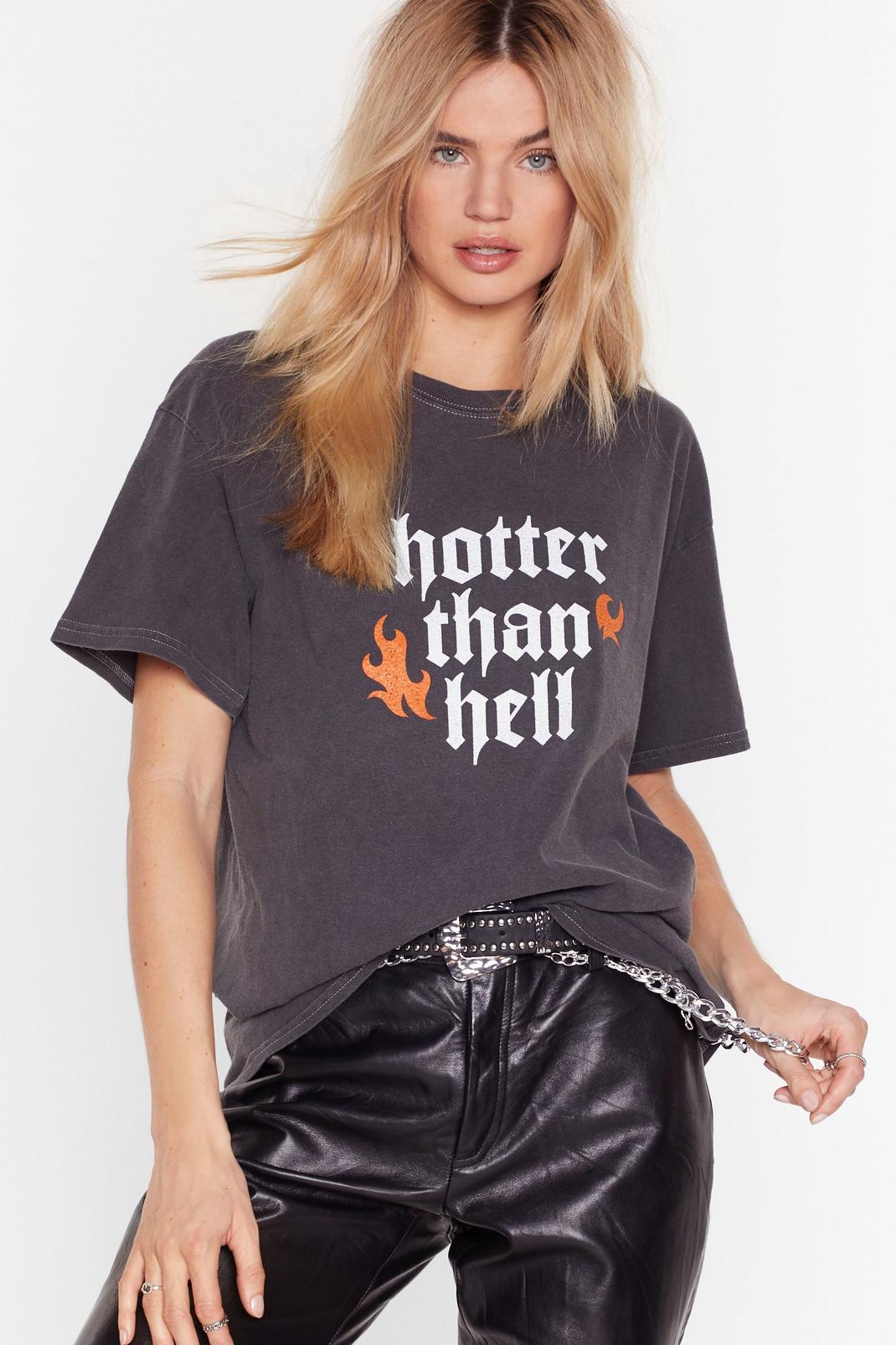 T-shirt à slogan Hotter Than Hell image number 1
