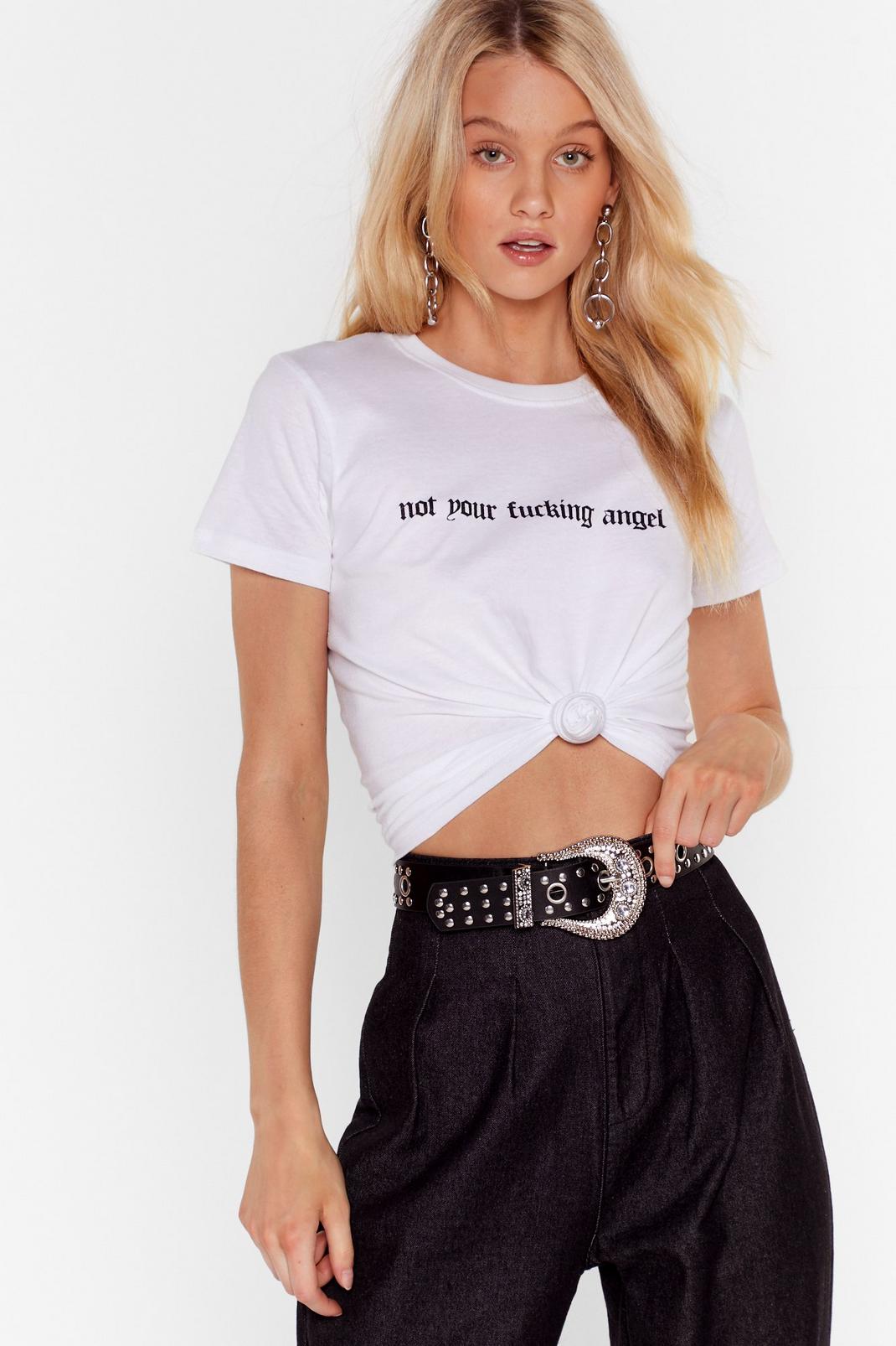 Not Your Fucking Angel Graphic Tee image number 1