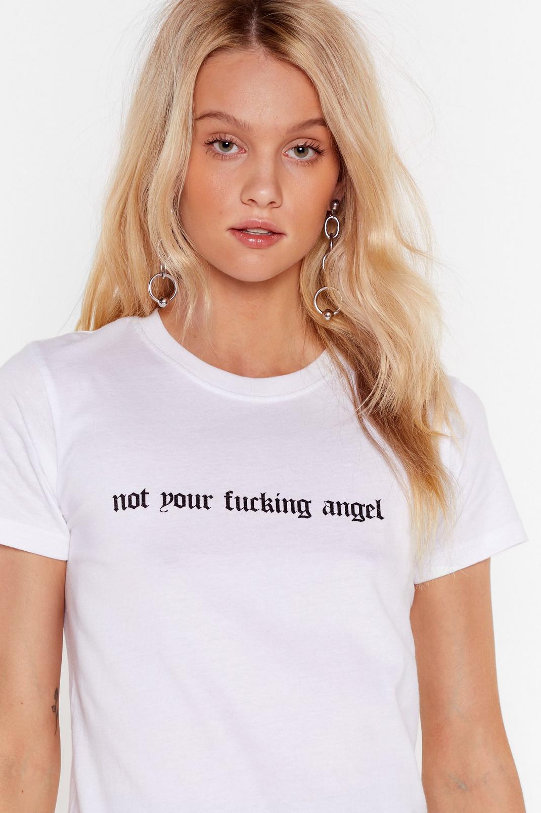 173 Not Your Fucking Angel Graphic Tee image number 2