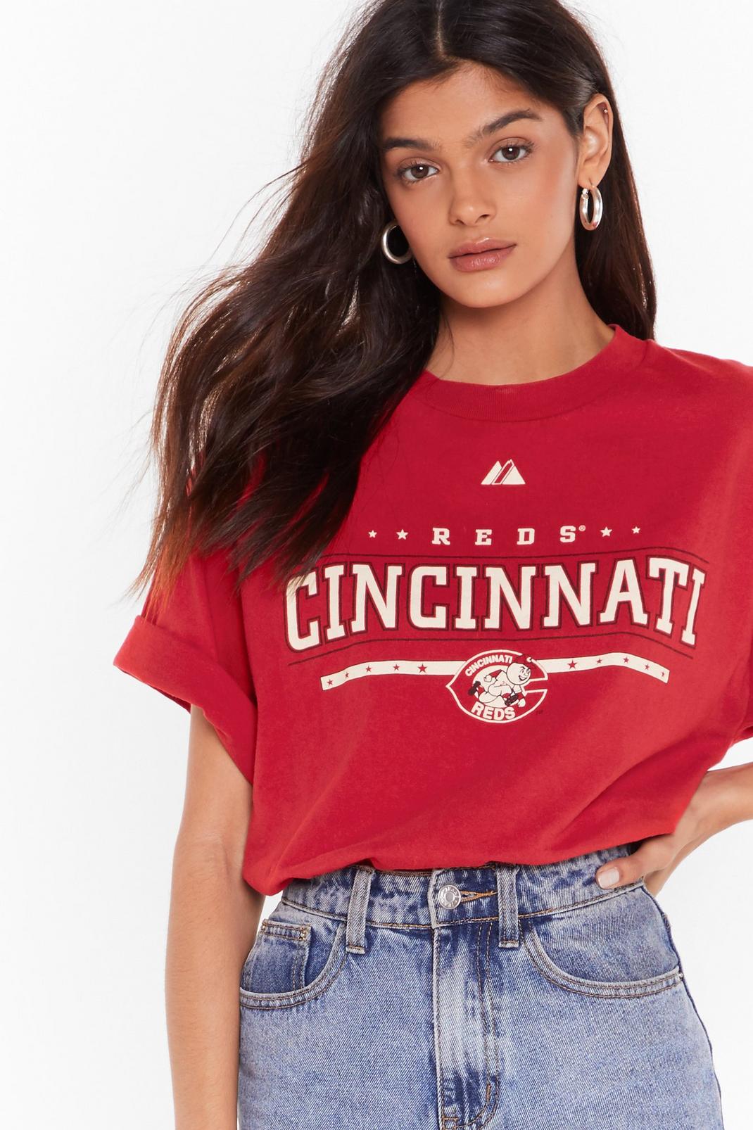 Nasty Gal Vintage - T-shirt à impressions Cincinnatti Reds image number 1