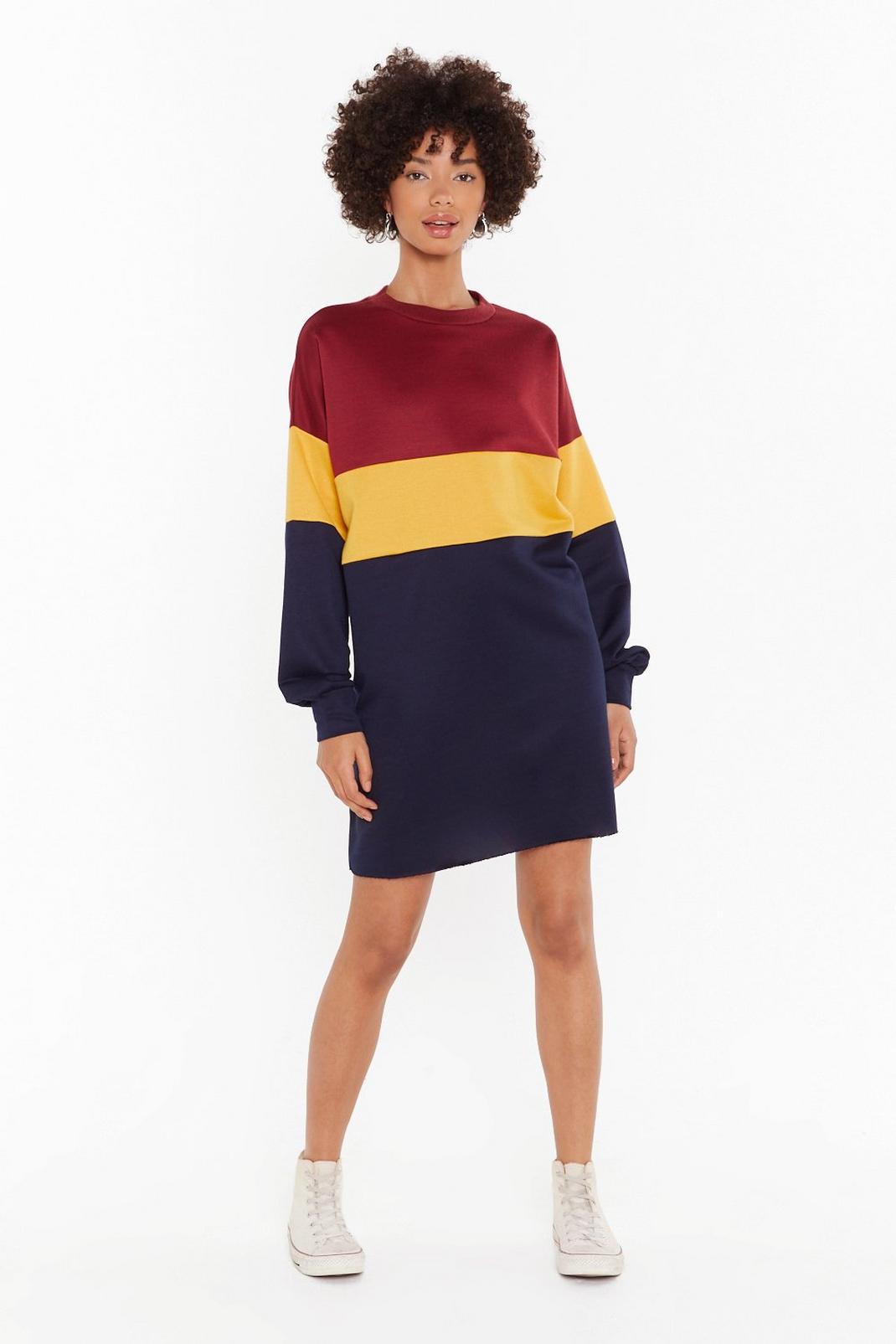 Colorblock the Haters Knit Mini Dress image number 1