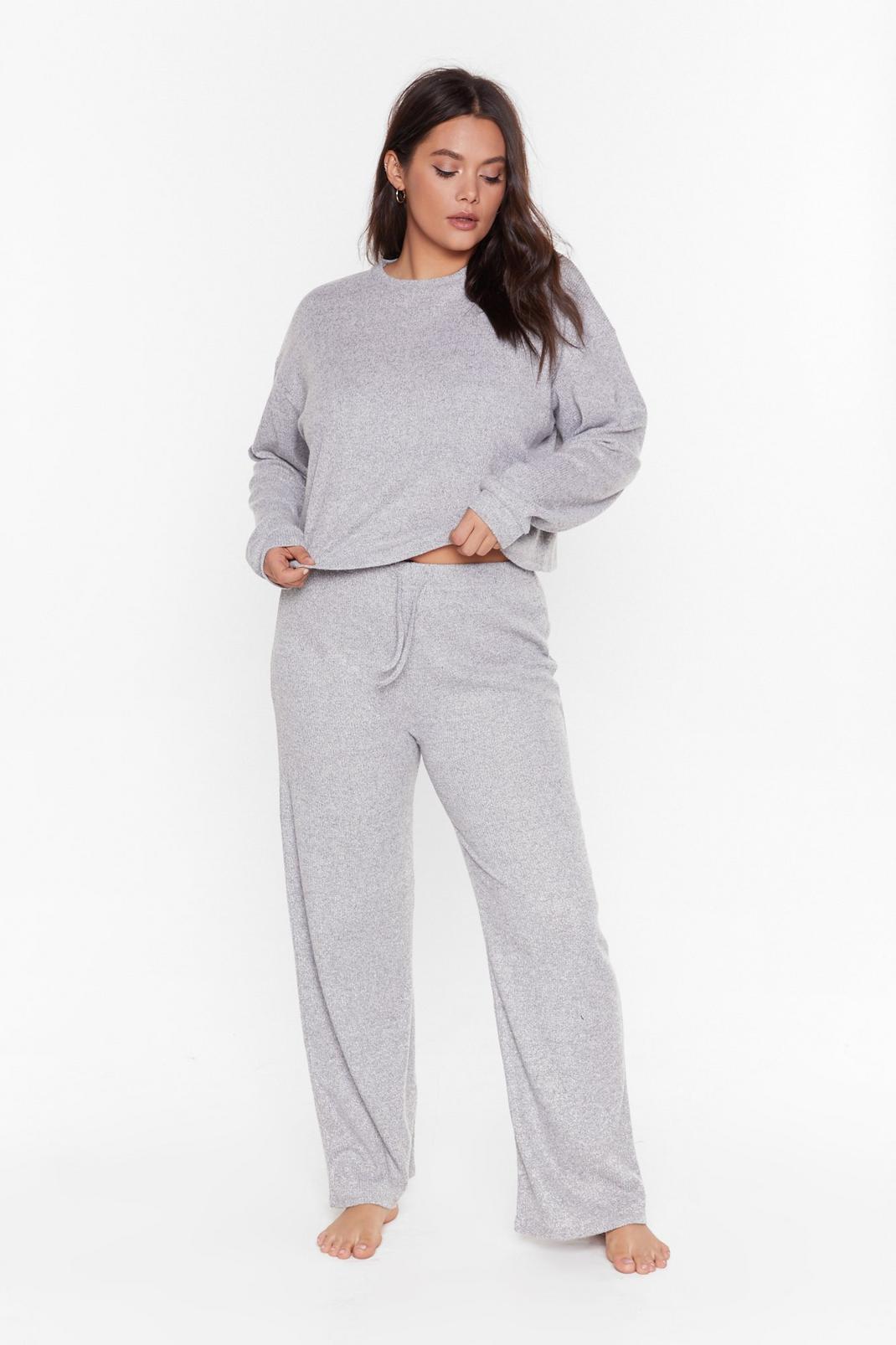 Rib and Repeat Knit Plus Lounge Set image number 1