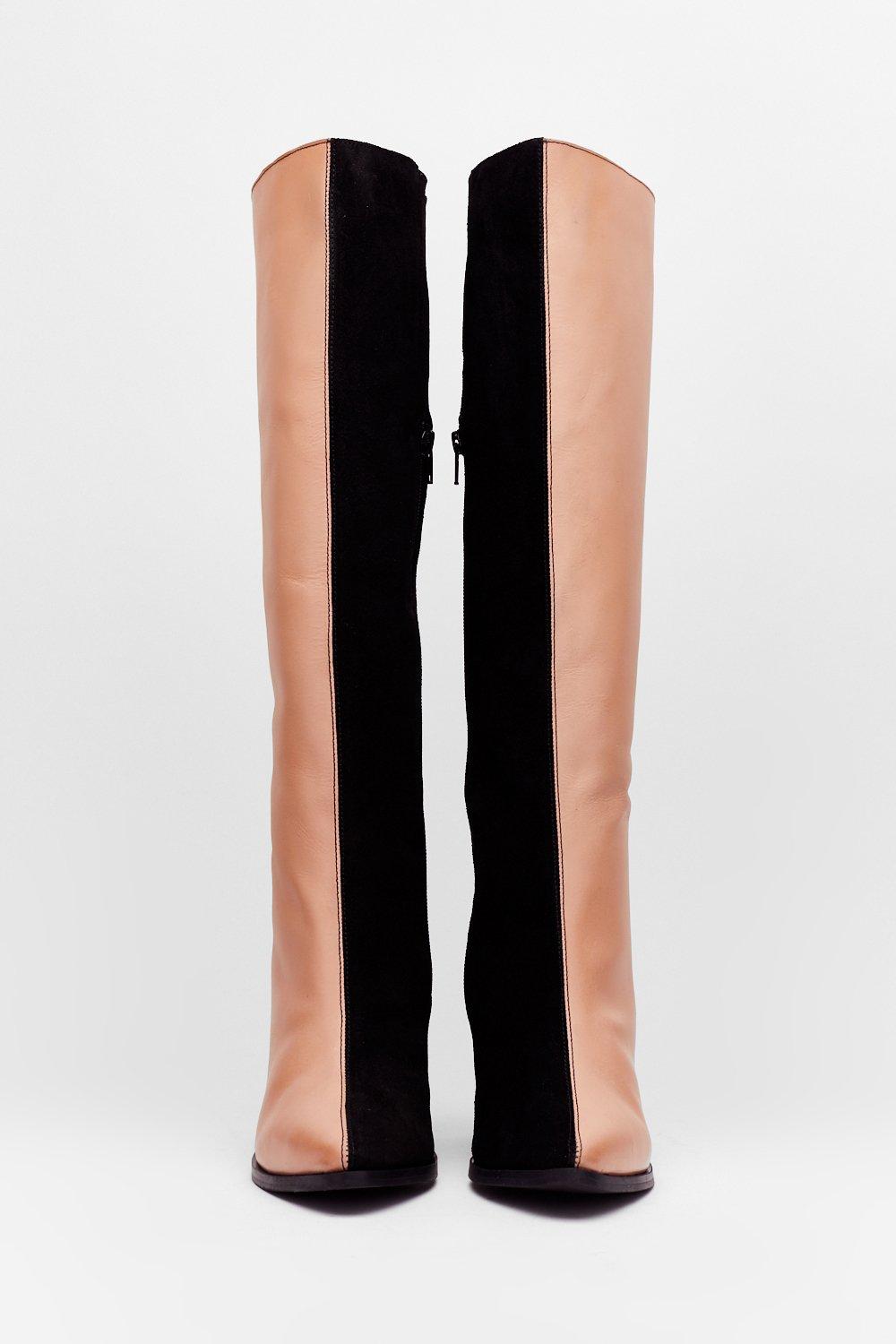 Two tone tall on sale boots