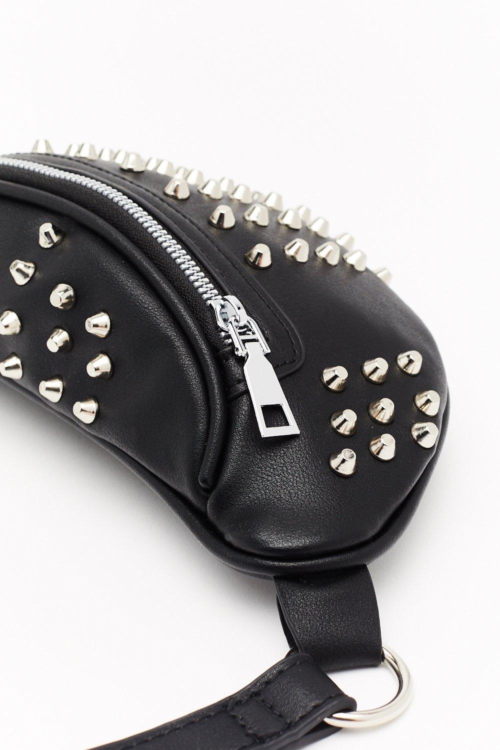 Studded Black Party Fanny Pack