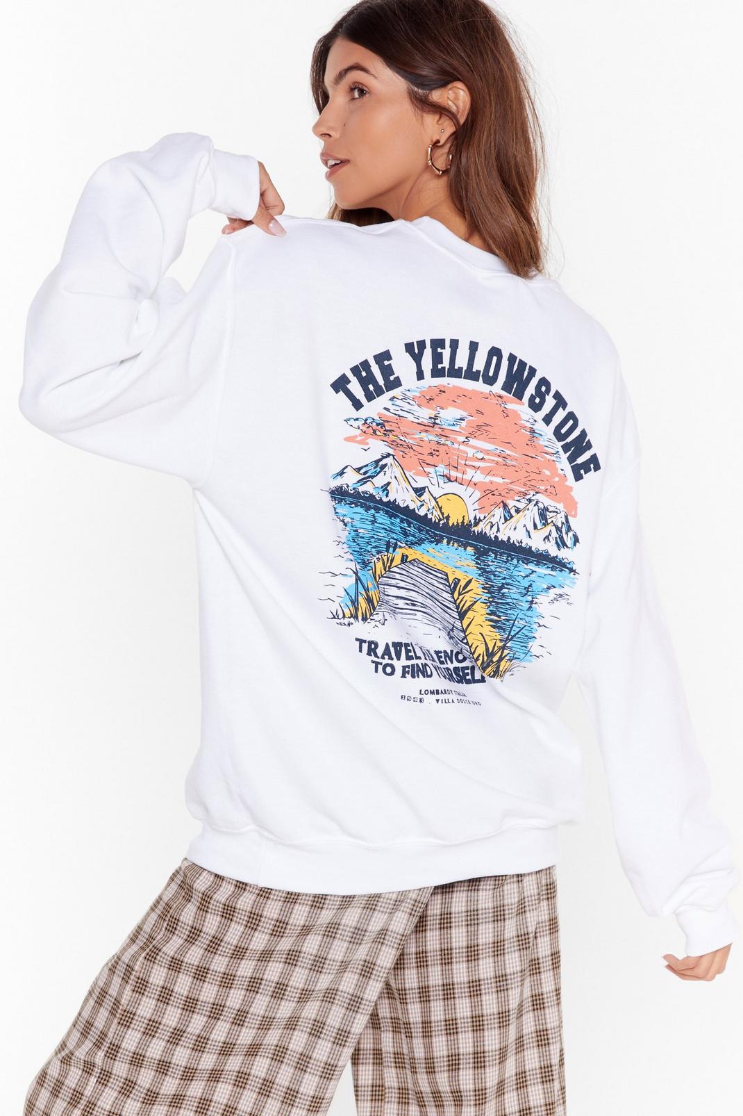 Sweat ample à impressions et slogan The Yellowstone image number 1