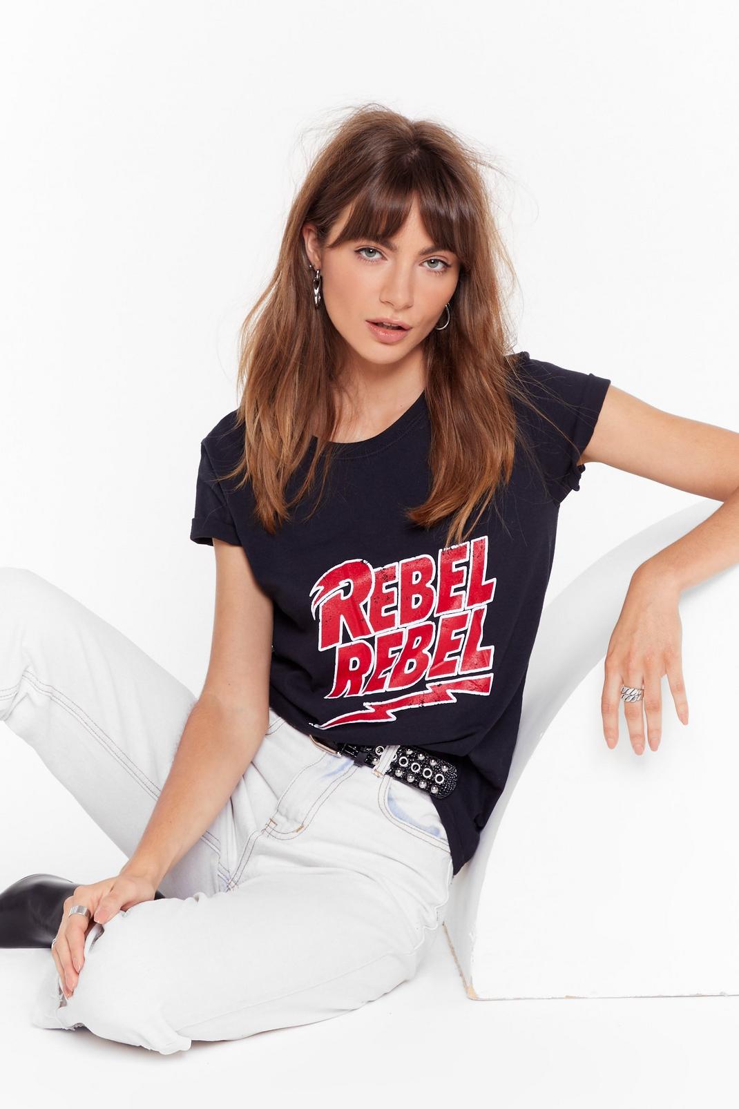 She's Such a Rebel Rebel Graphic Tee image number 1