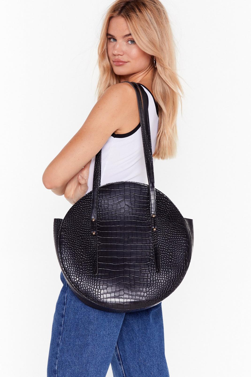 WANT Goin' Round in Circles Croc Tote Bag image number 1
