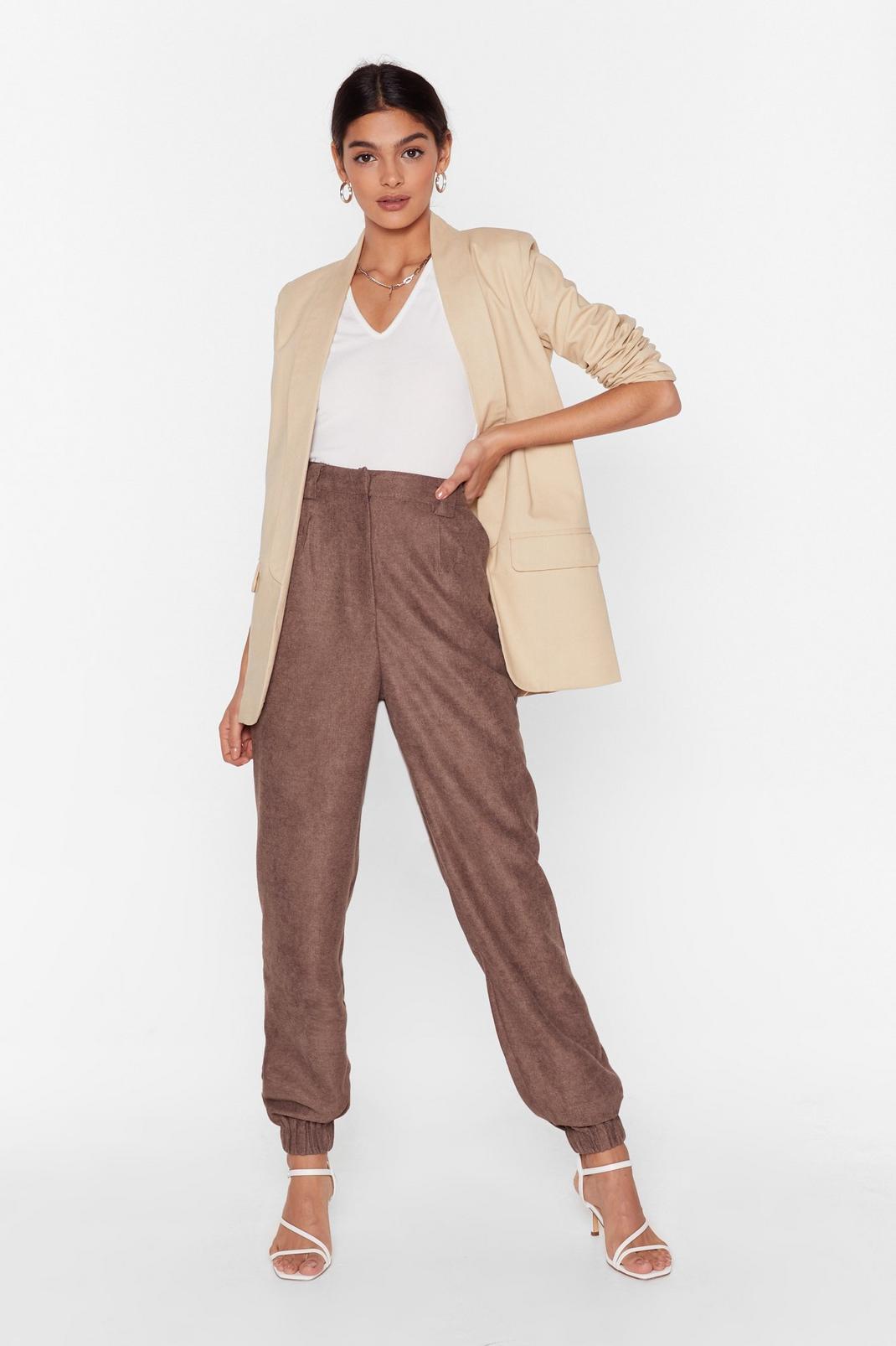 Get to the Bottom of It High-Waisted Tapered Trousers image number 1