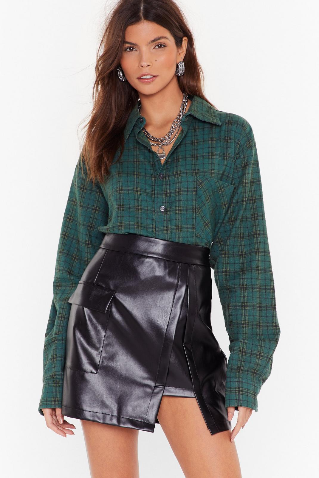 Slip of the Lip Faux Leather Mini Skirt image number 1