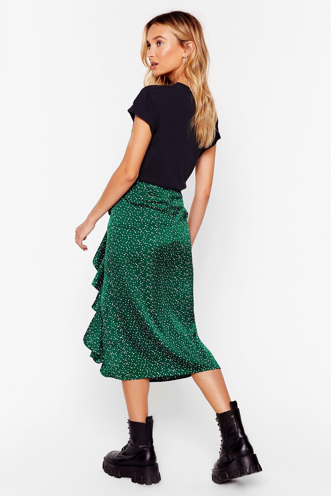 Green midi skirt nasty gal best sale