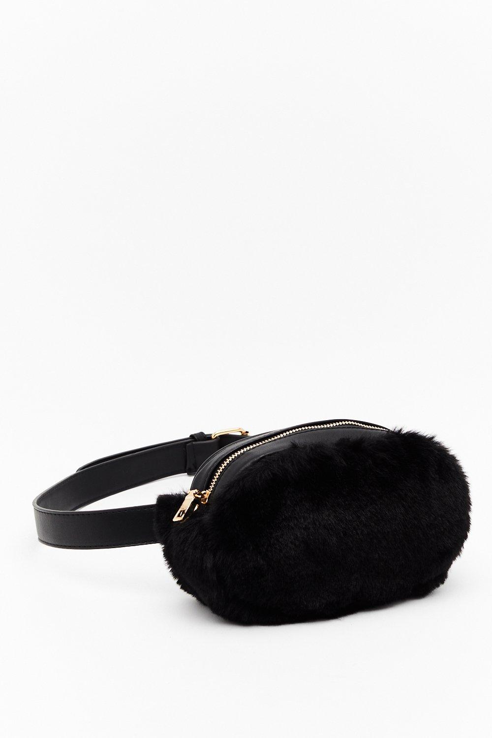 Faux fur belt discount bag