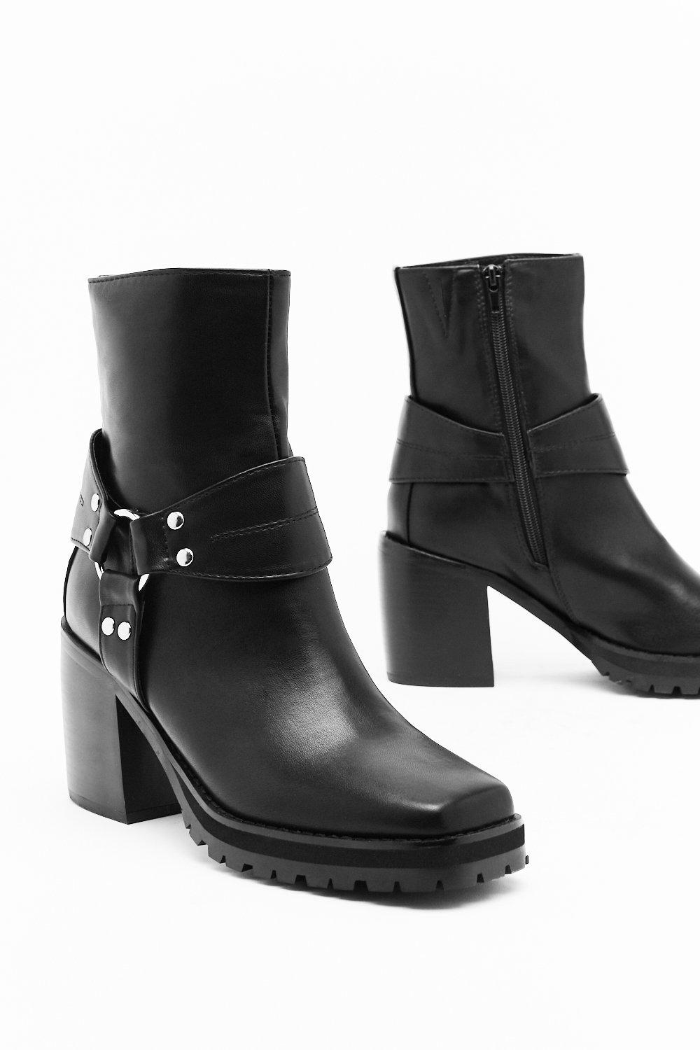 Bottines motardes outlet talons