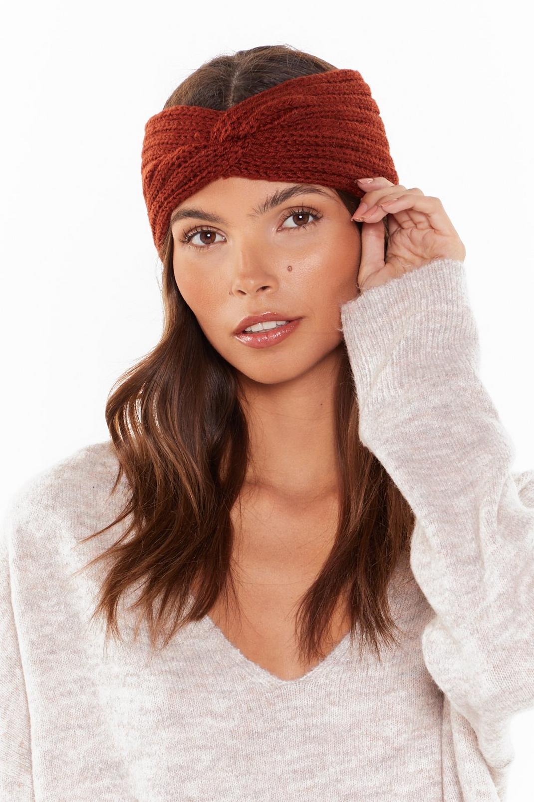 Rust Do You Feel Me Knit Headband image number 1
