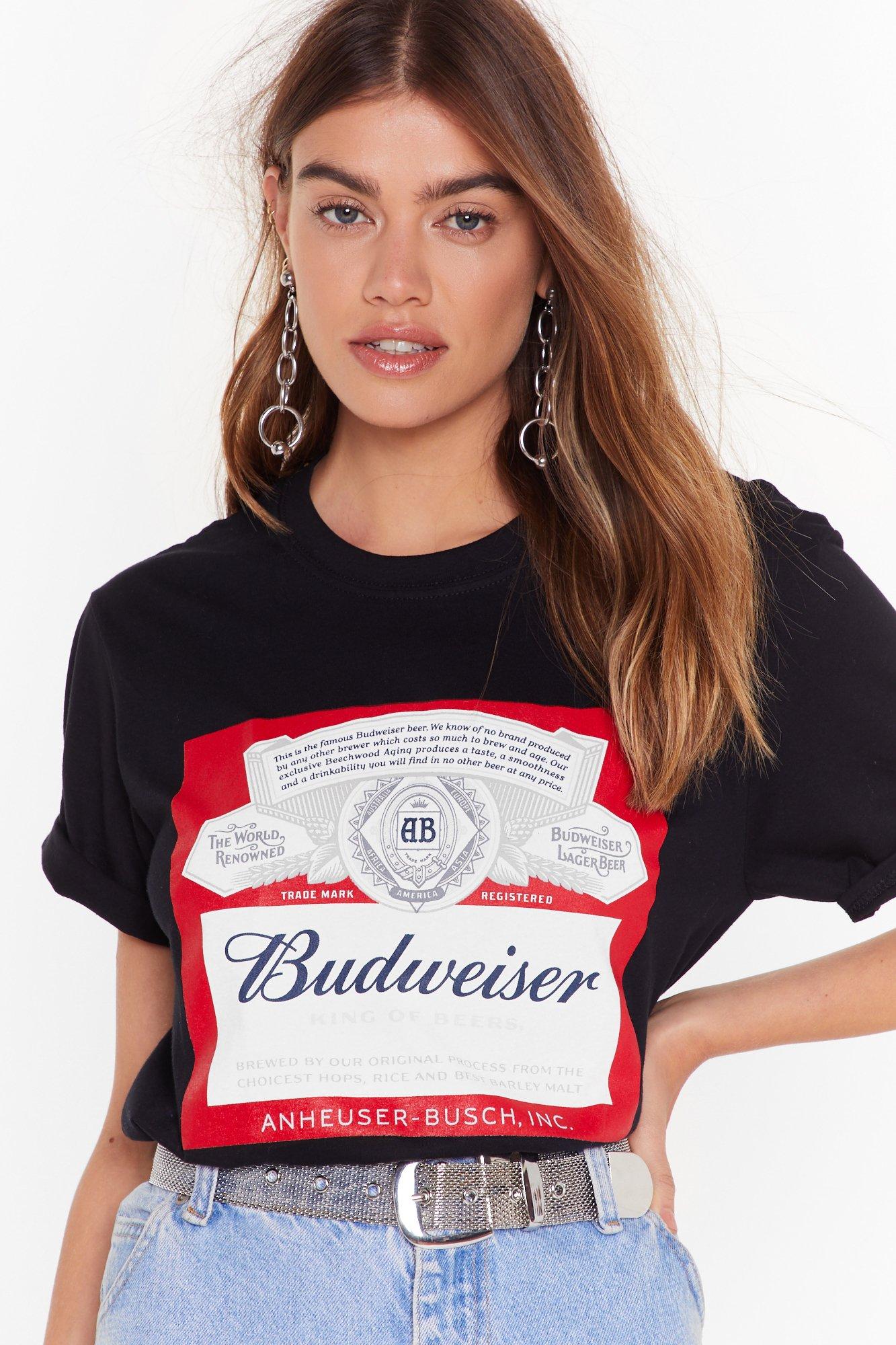 Budweiser t 2024 shirt womens