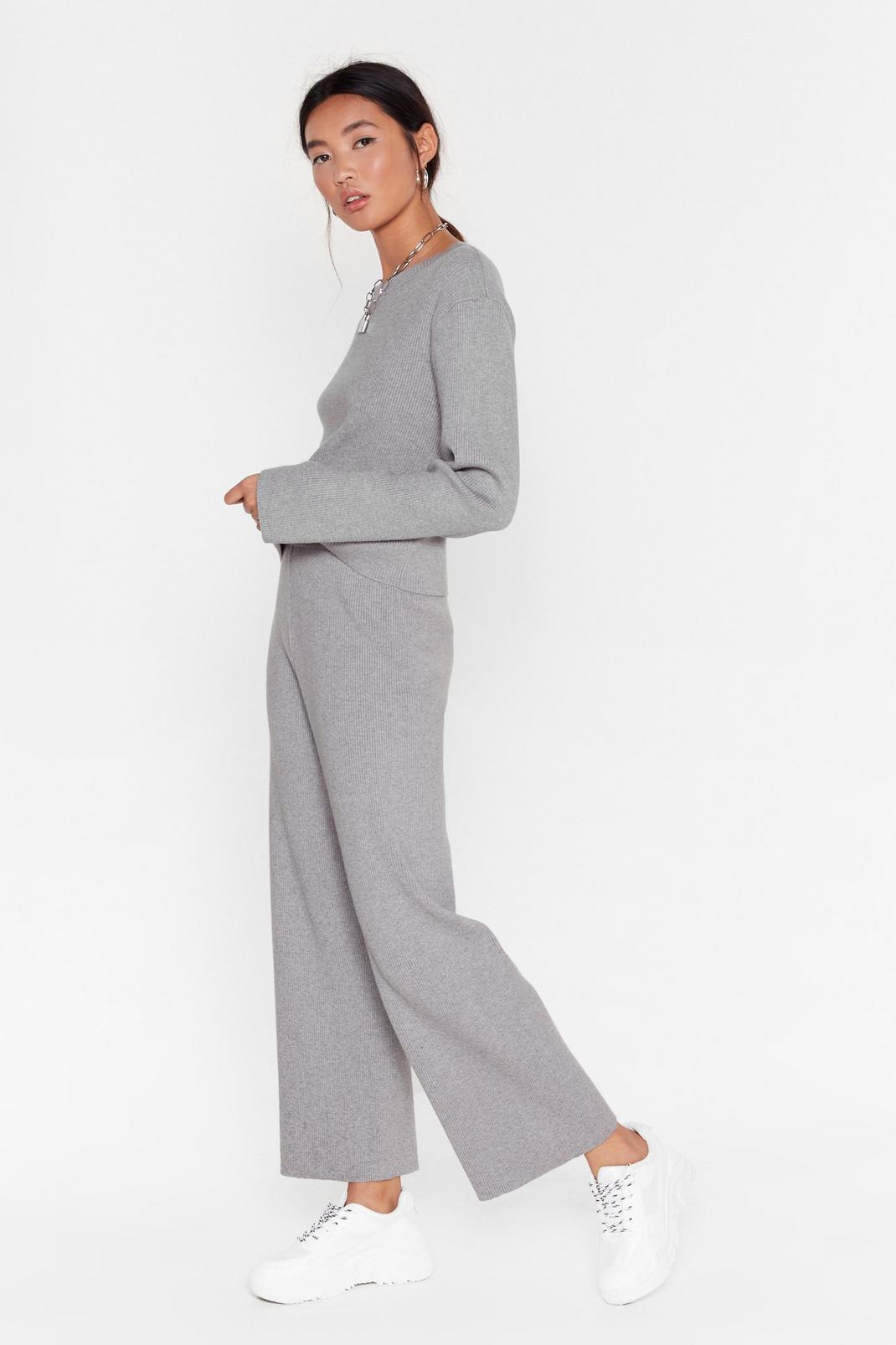Plan Cancelled Knitted Jumper and Wide-Leg Trousers image number 1