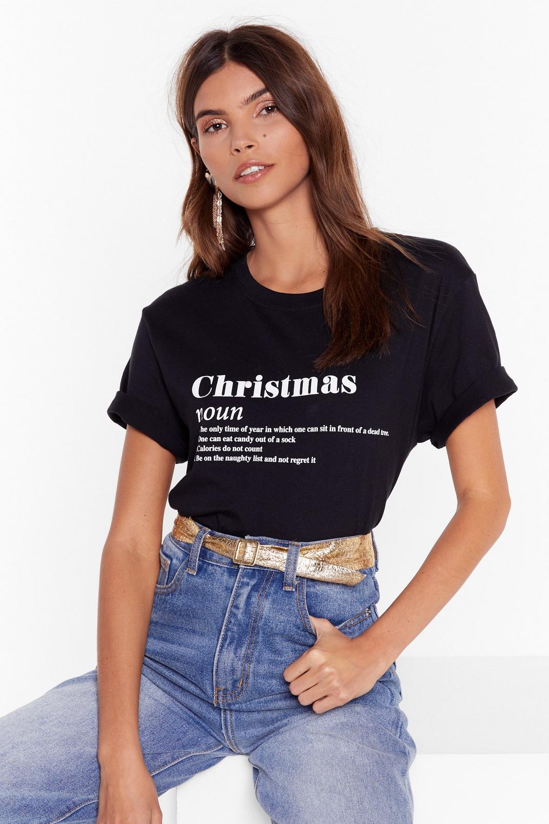 T-shirt à slogan La Définition de Noël image number 1