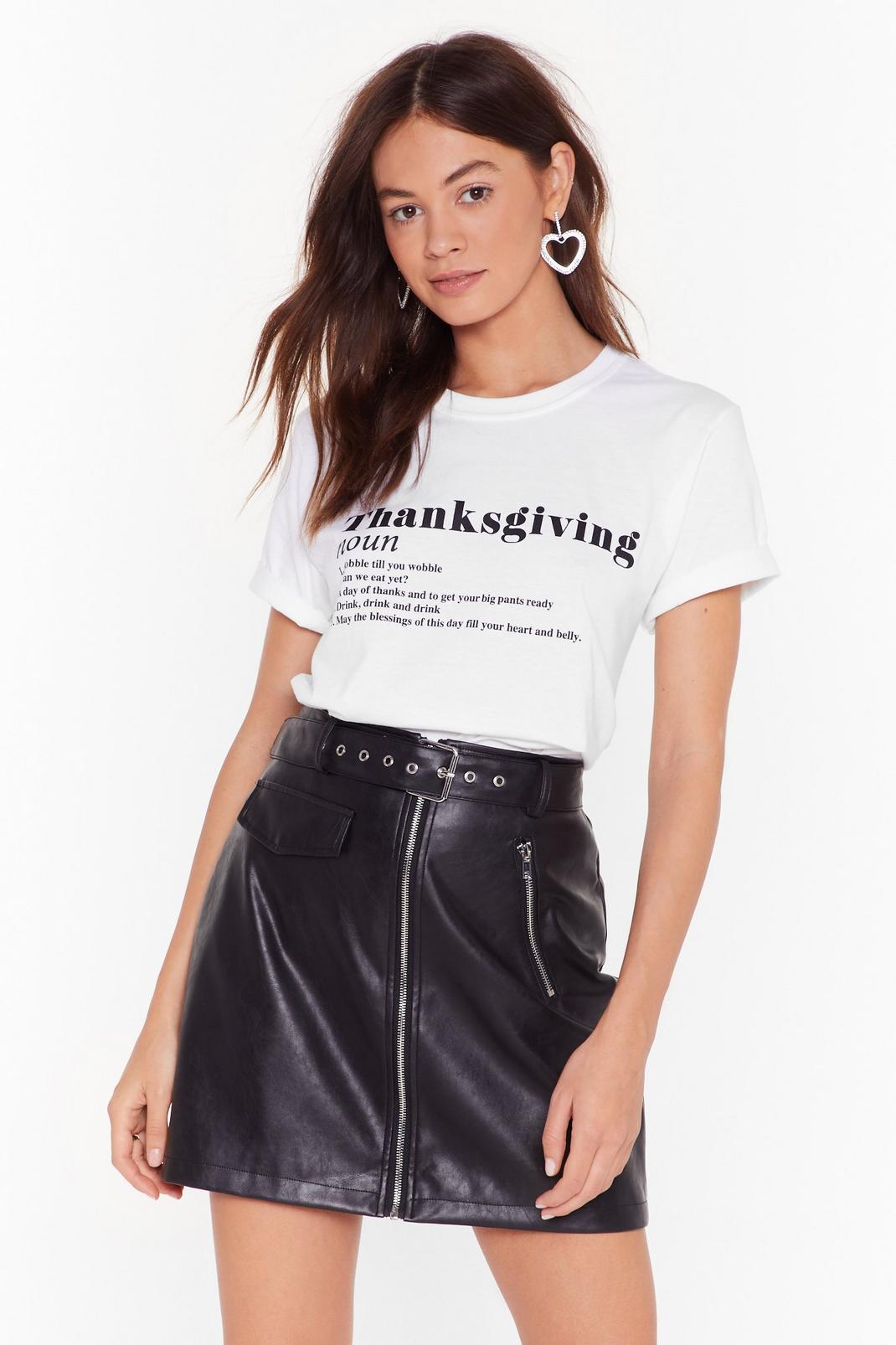 T-shirt à slogan La Définition de Thanksgiving image number 1