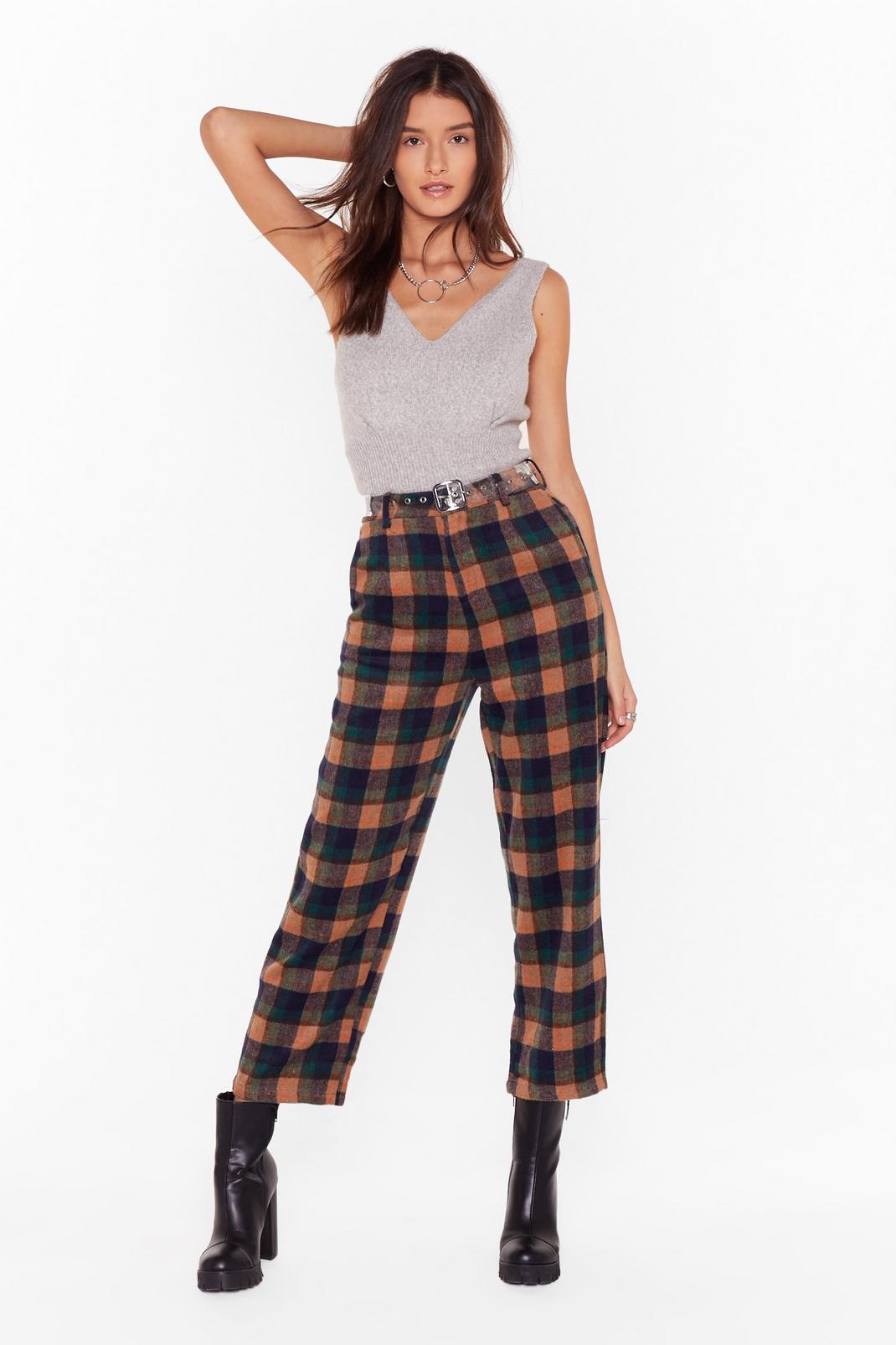 Checking in On You High-Waisted Tapered Pants image number 1