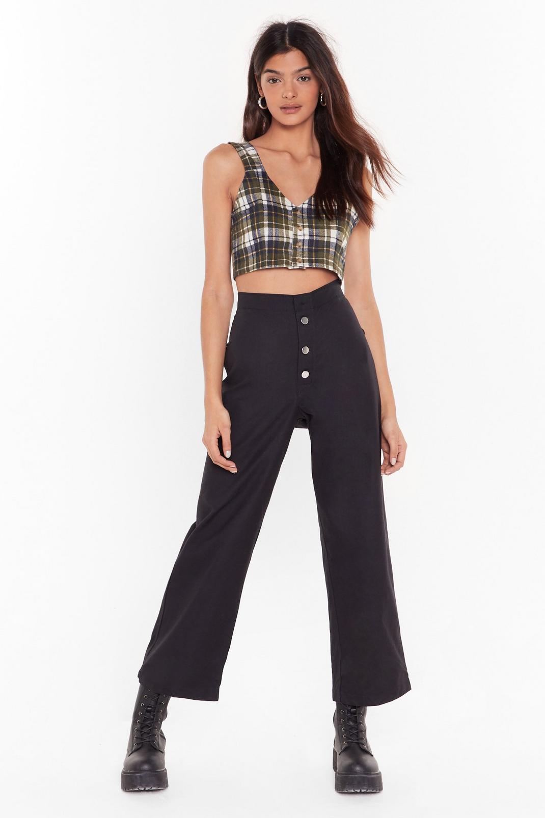 Nasty Gal Vintage Cargo With the Flow Button Pants image number 1