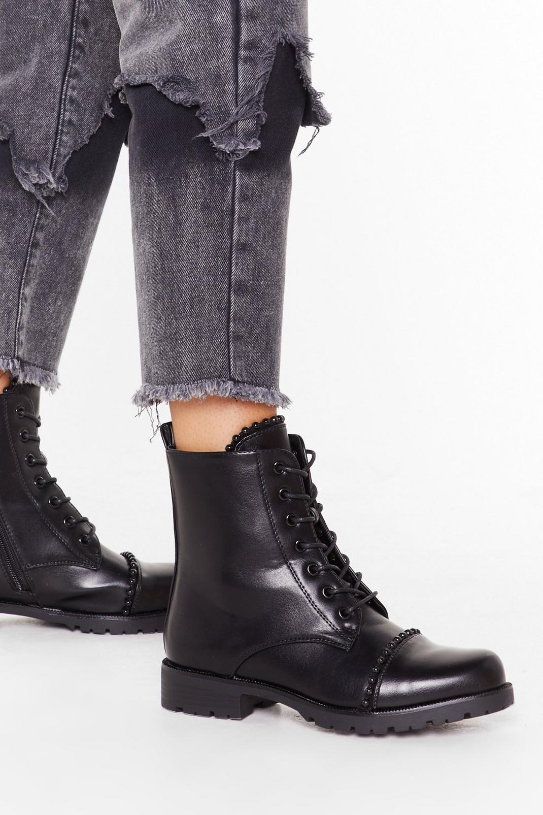 Find Your Feet Faux Leather Lace-Up Boot image number 1
