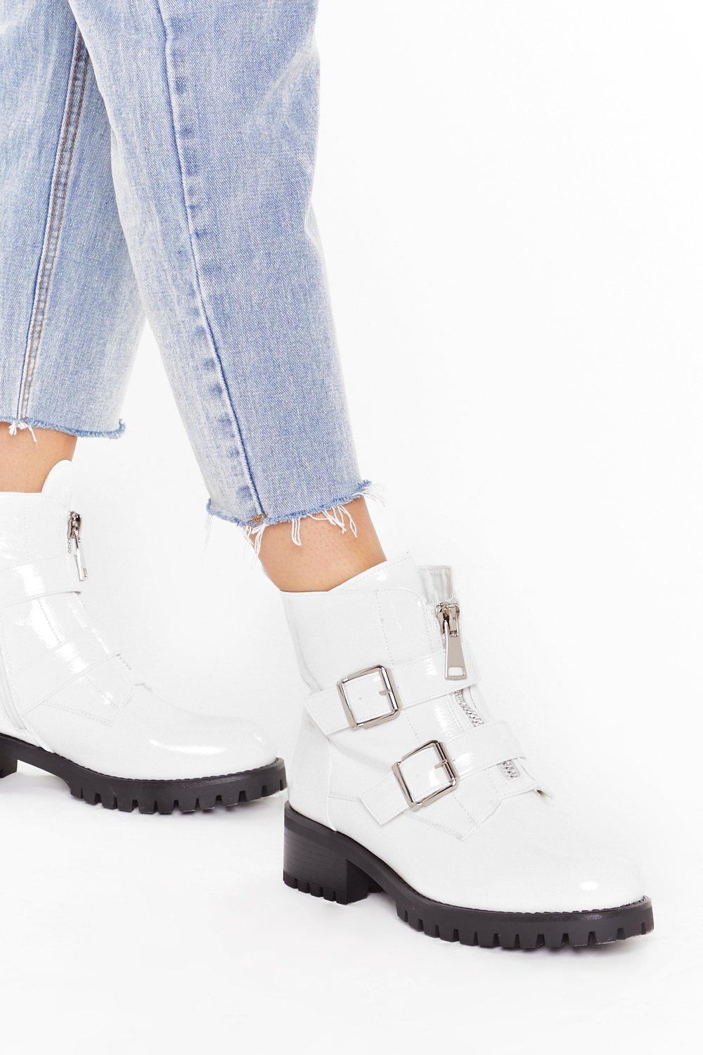 White Boots | White Ankle Boots | Nasty Gal