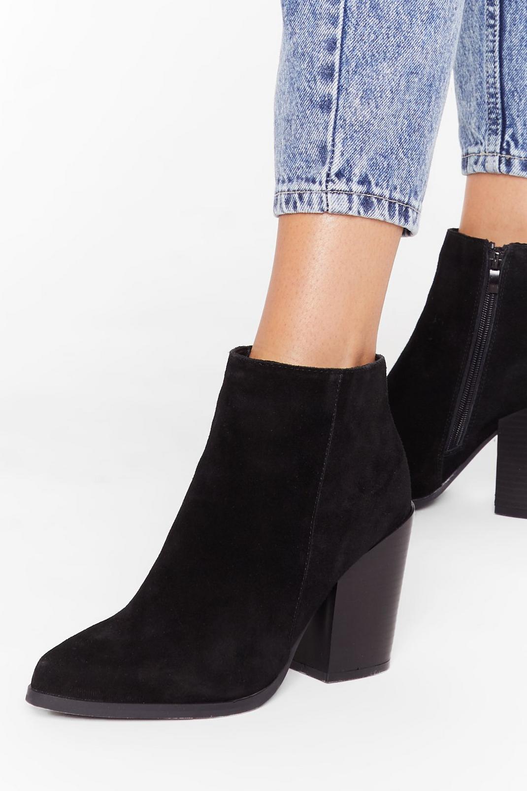 Don't Stand For It Faux Suede Ankle Boots image number 1