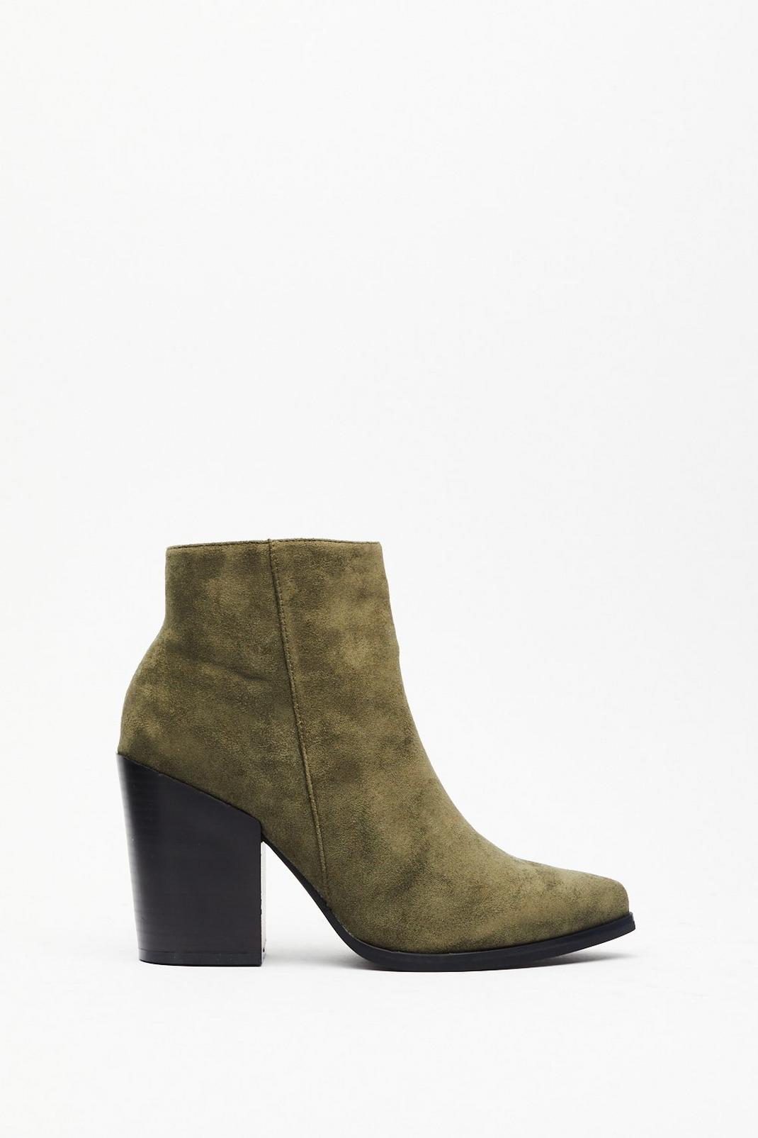 Don't Stand For It Faux Suede Ankle Boots image number 1
