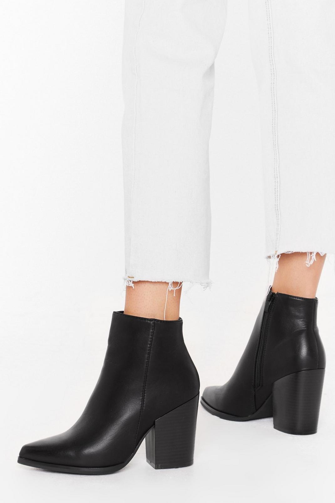 Save Your Sole Faux Leather Ankle Boots image number 1