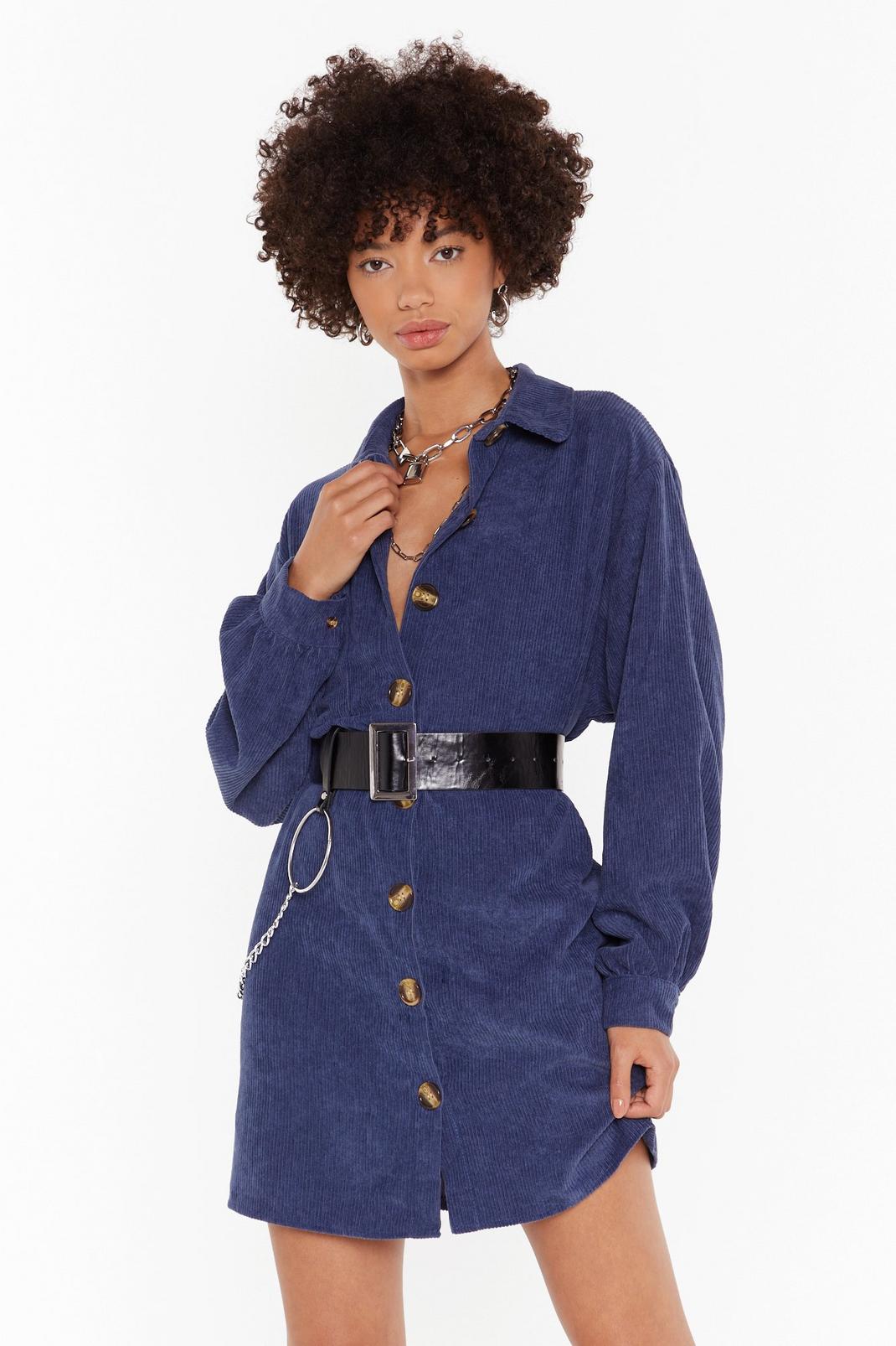 The Easy Way Out Corduroy Shirt Dress image number 1