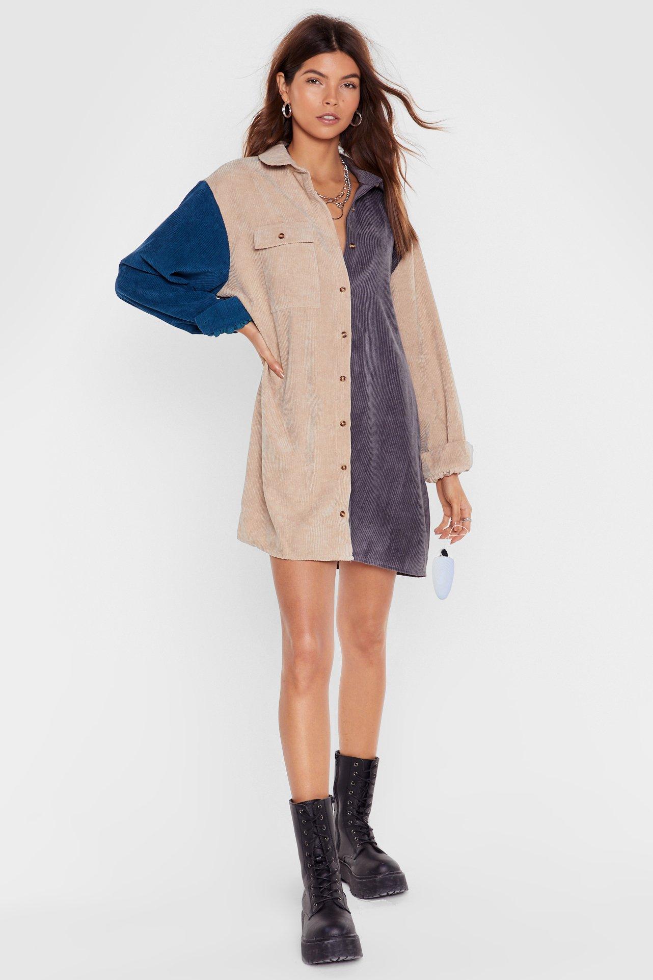corduroy shirt dress