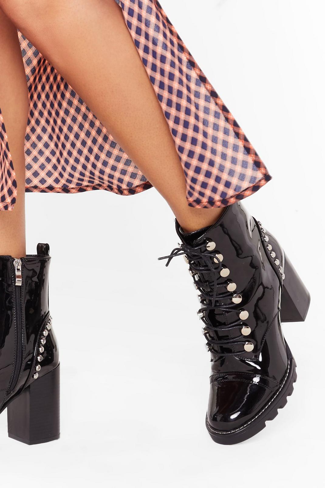 Stand Back Studded Heeled Boots image number 1