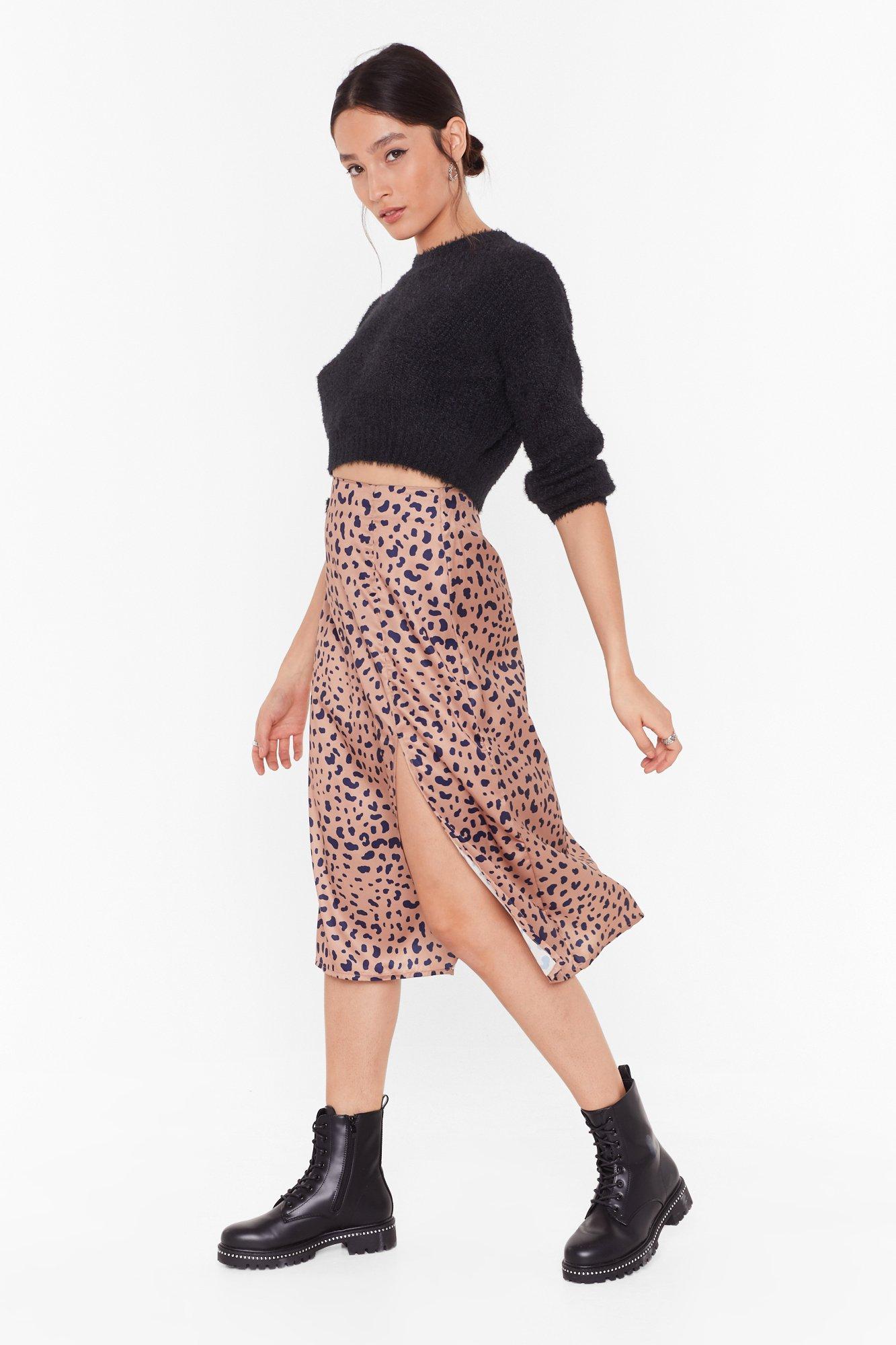 Nasty gal clearance leopard midi skirt