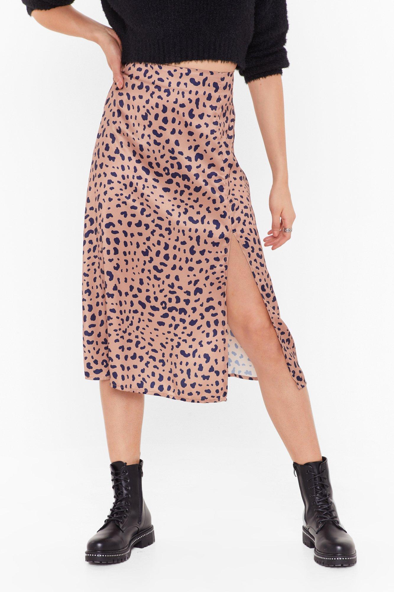 Leopard midi skirt outlet nasty gal