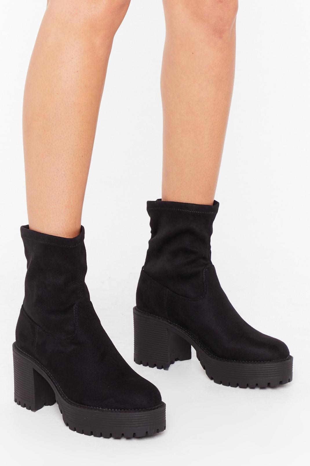 We've Faux Suede Up Our Minds Heeled Boots image number 1